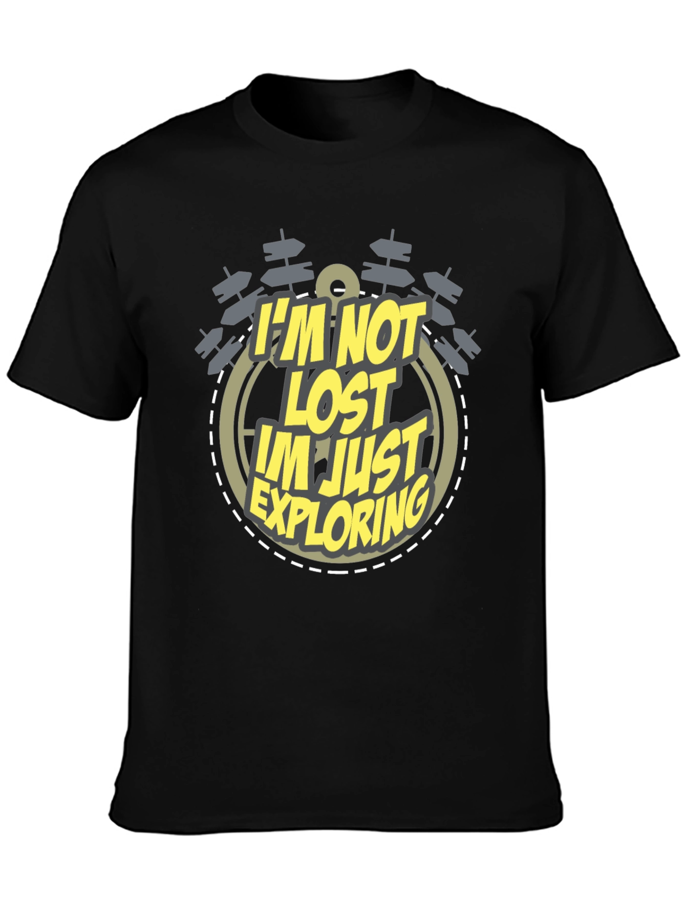Exploring Graphic T-Shirt - Mens Black Tee
