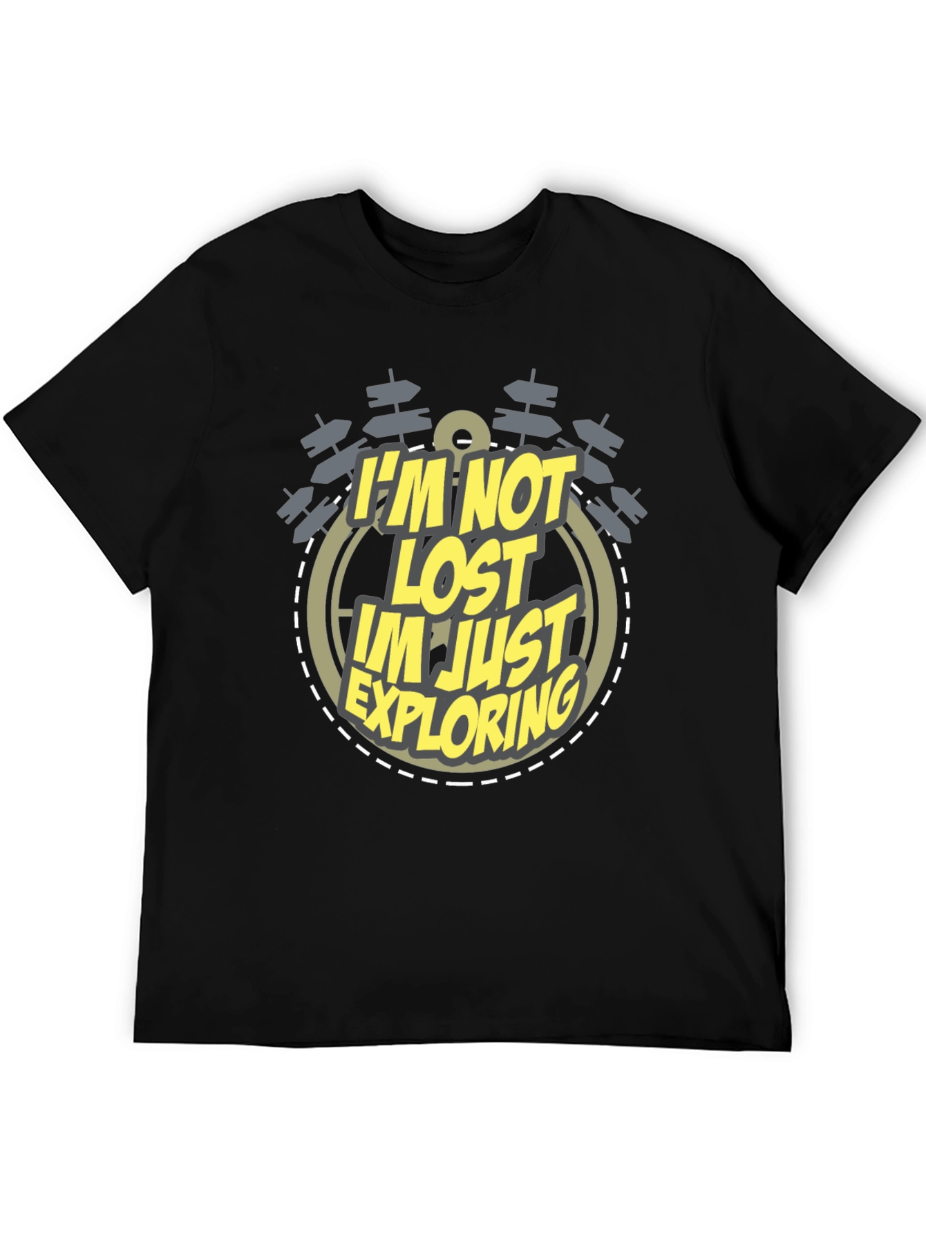 Exploring Graphic T-Shirt - Mens Black Tee