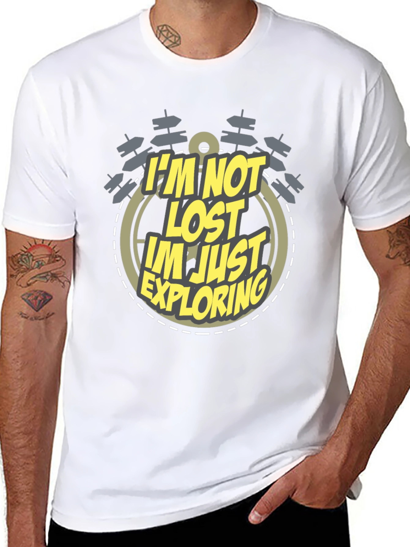 Exploring Graphic T-Shirt - Mens Black Tee
