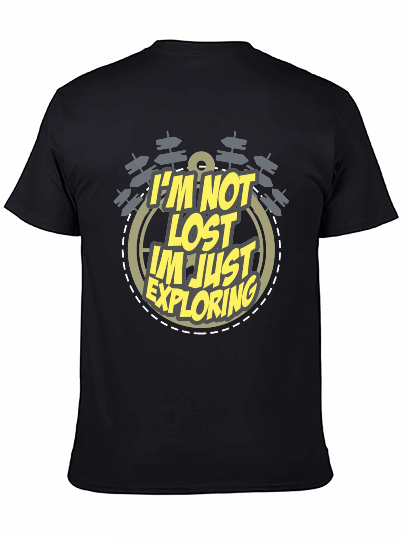 Exploring Graphic T-Shirt - Mens Black Tee