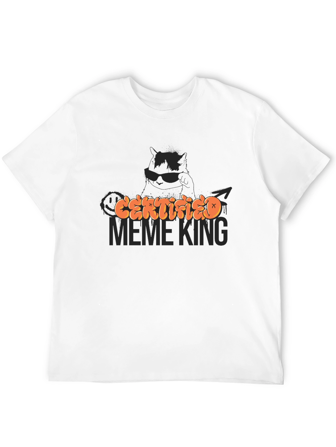 Certified Meme King Graphic Tee - Black Crew Neck