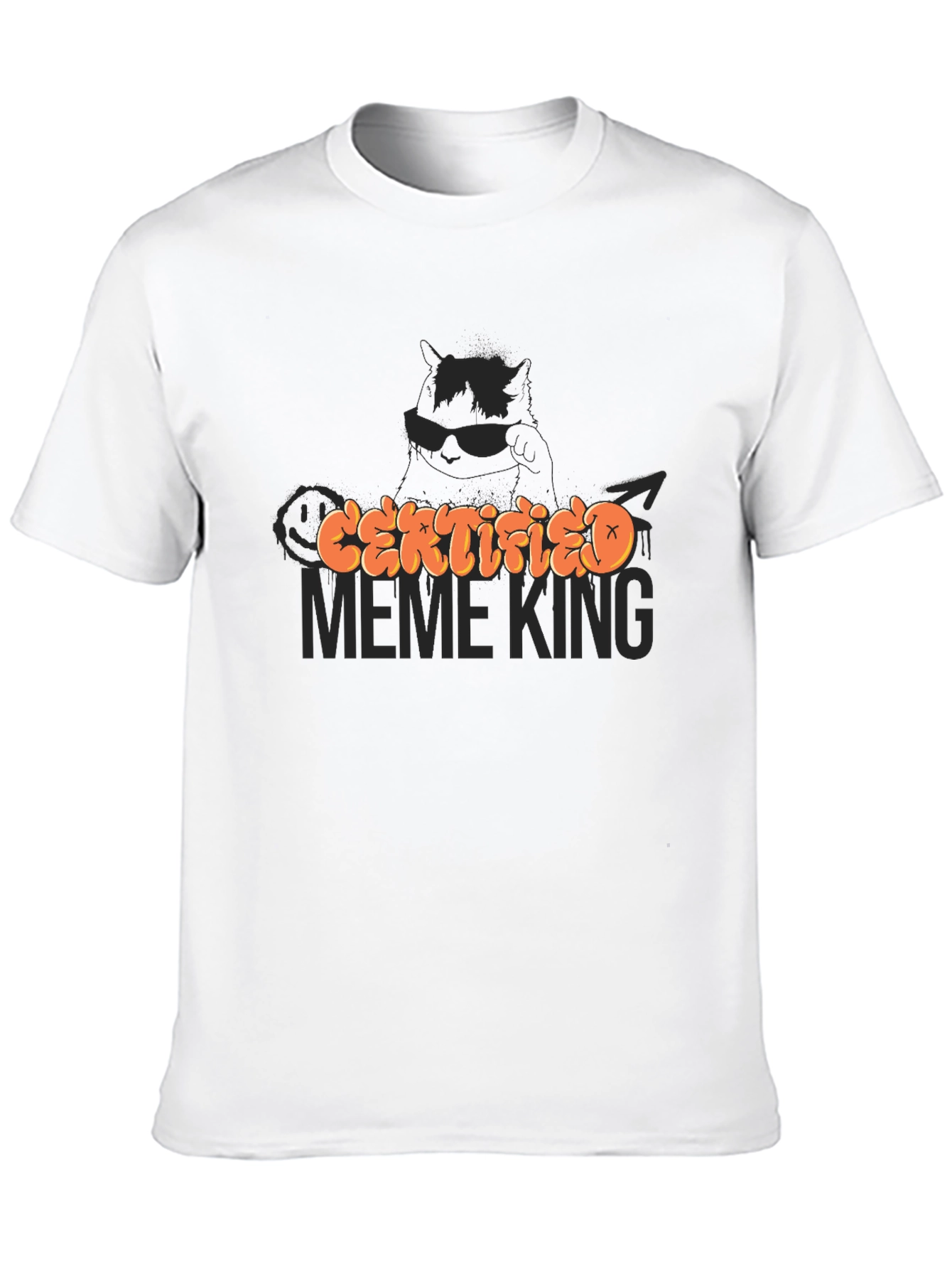 Certified Meme King Graphic Tee - Black Crew Neck