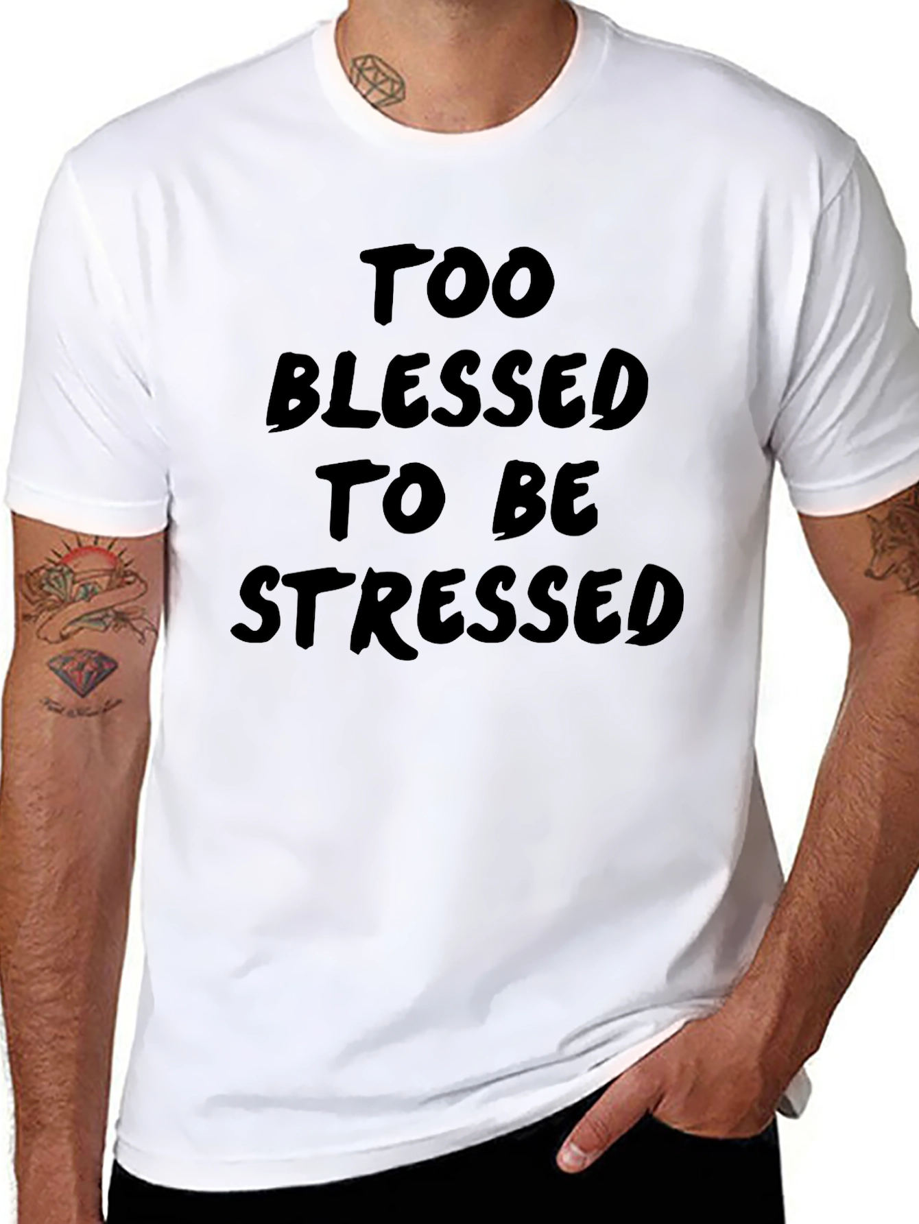 Too Blessed to Be Stressed Graphic Tee
