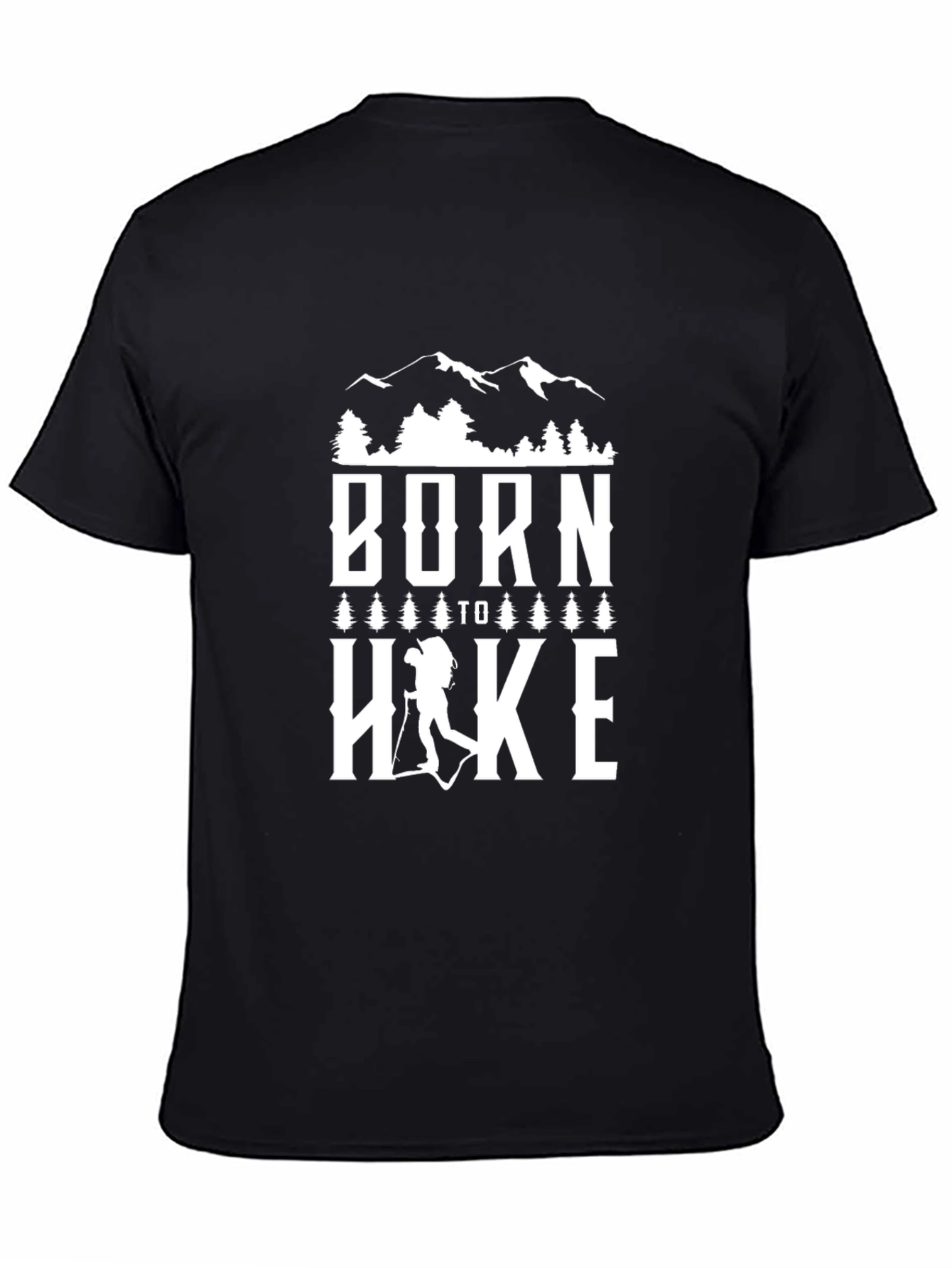 Born To Hike Black Graphic Tee
