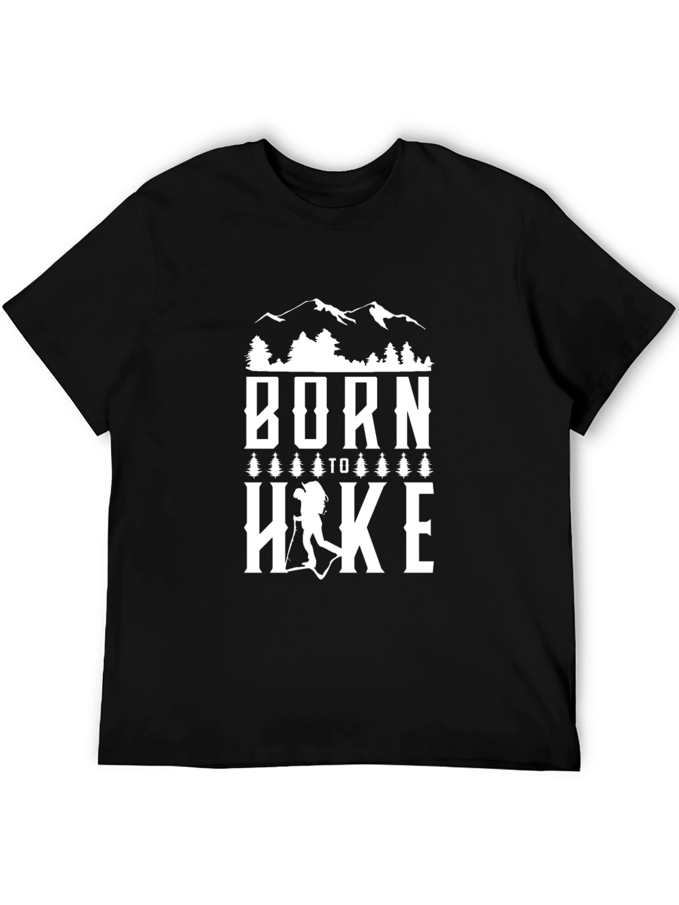 Born To Hike Black Graphic Tee