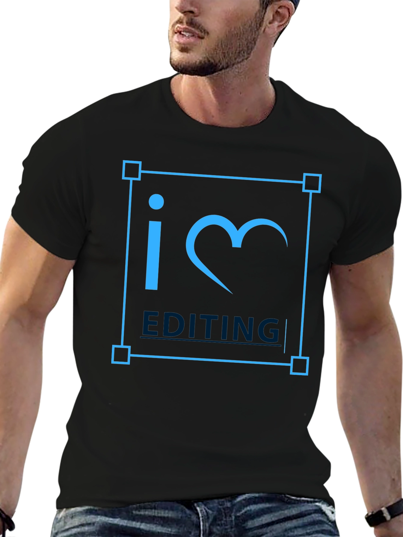 I Love Editing Black T-Shirt