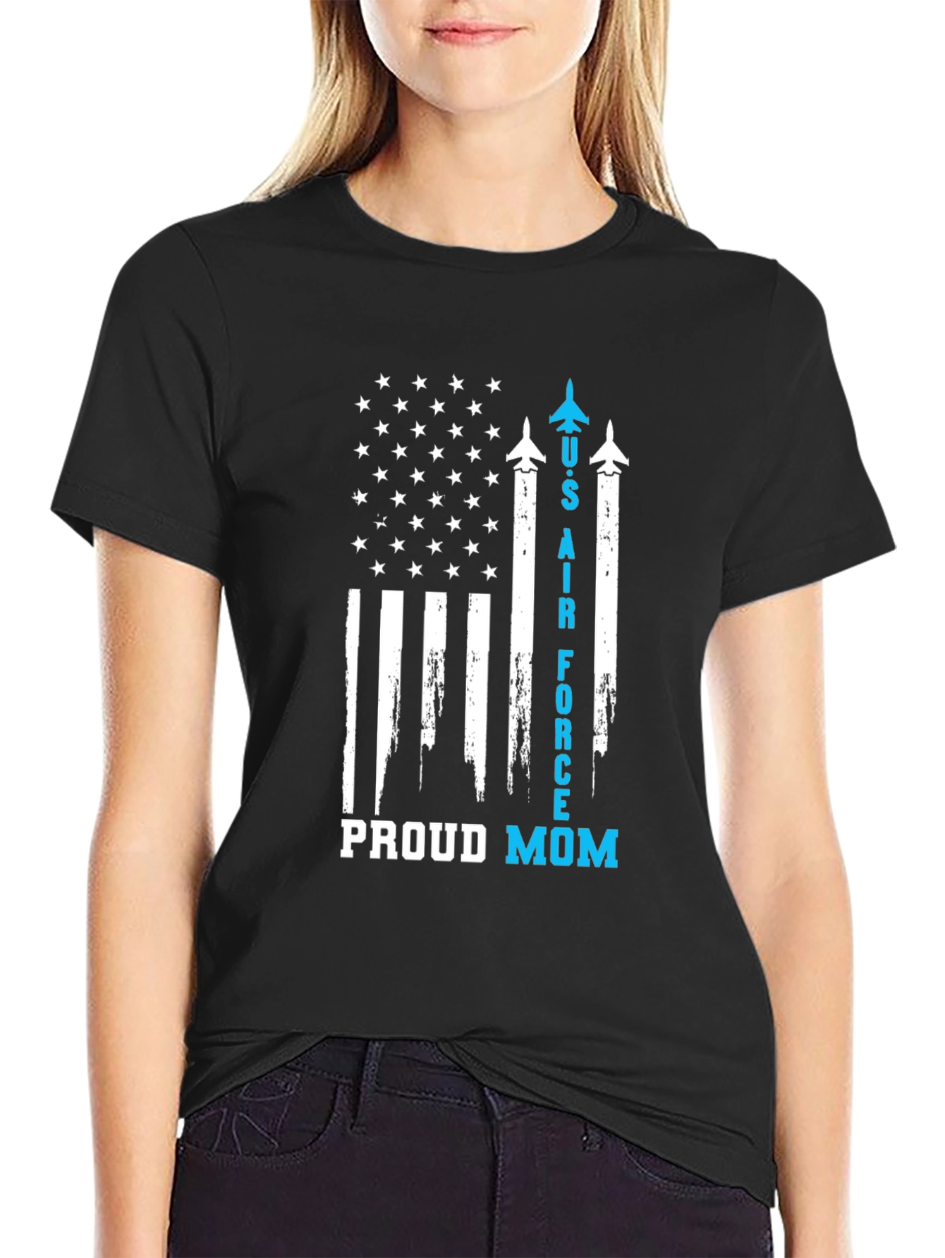 U.S. Air Force Proud Mom Graphic Tee