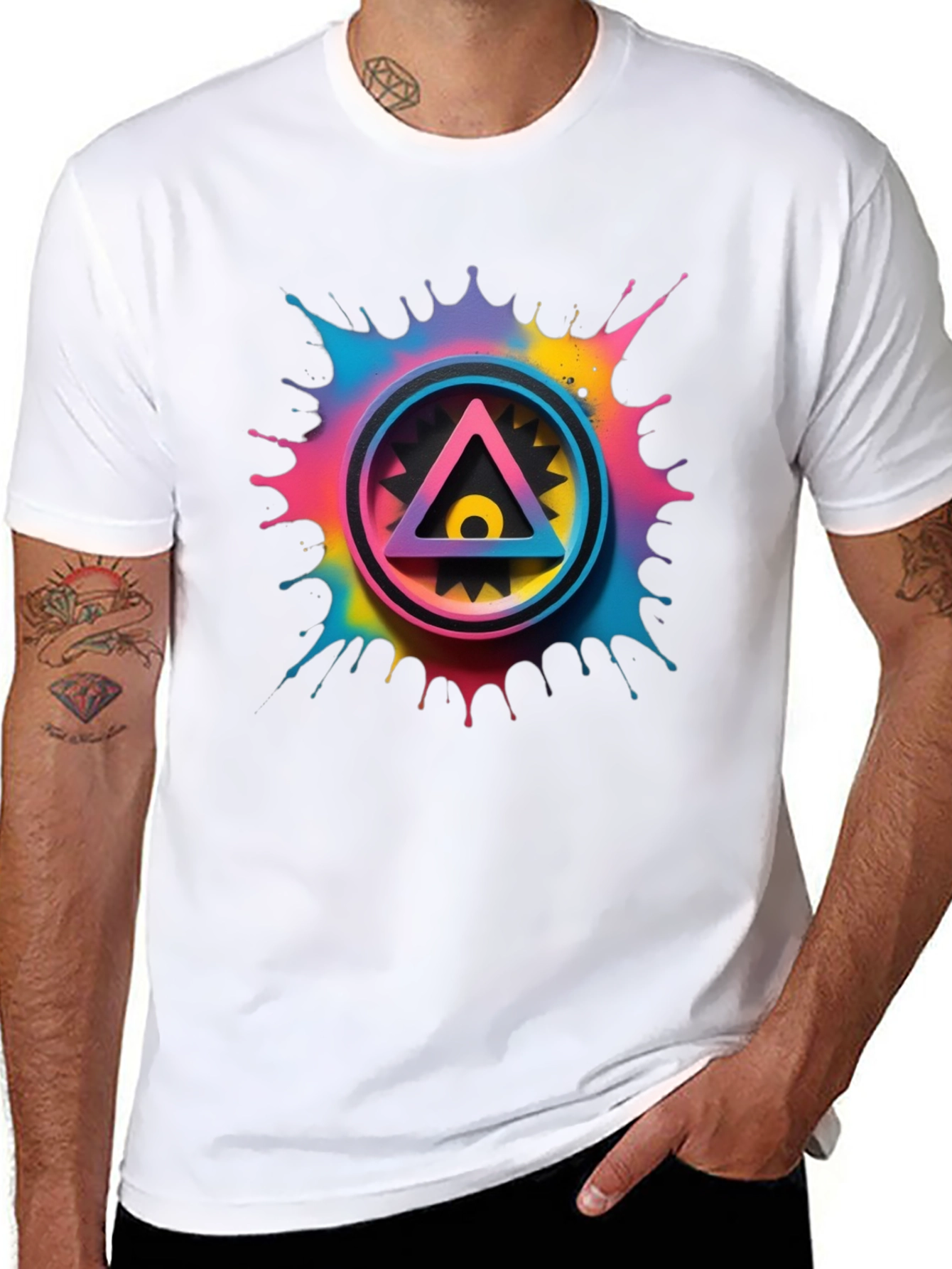 Geometric Rainbow T-Shirt