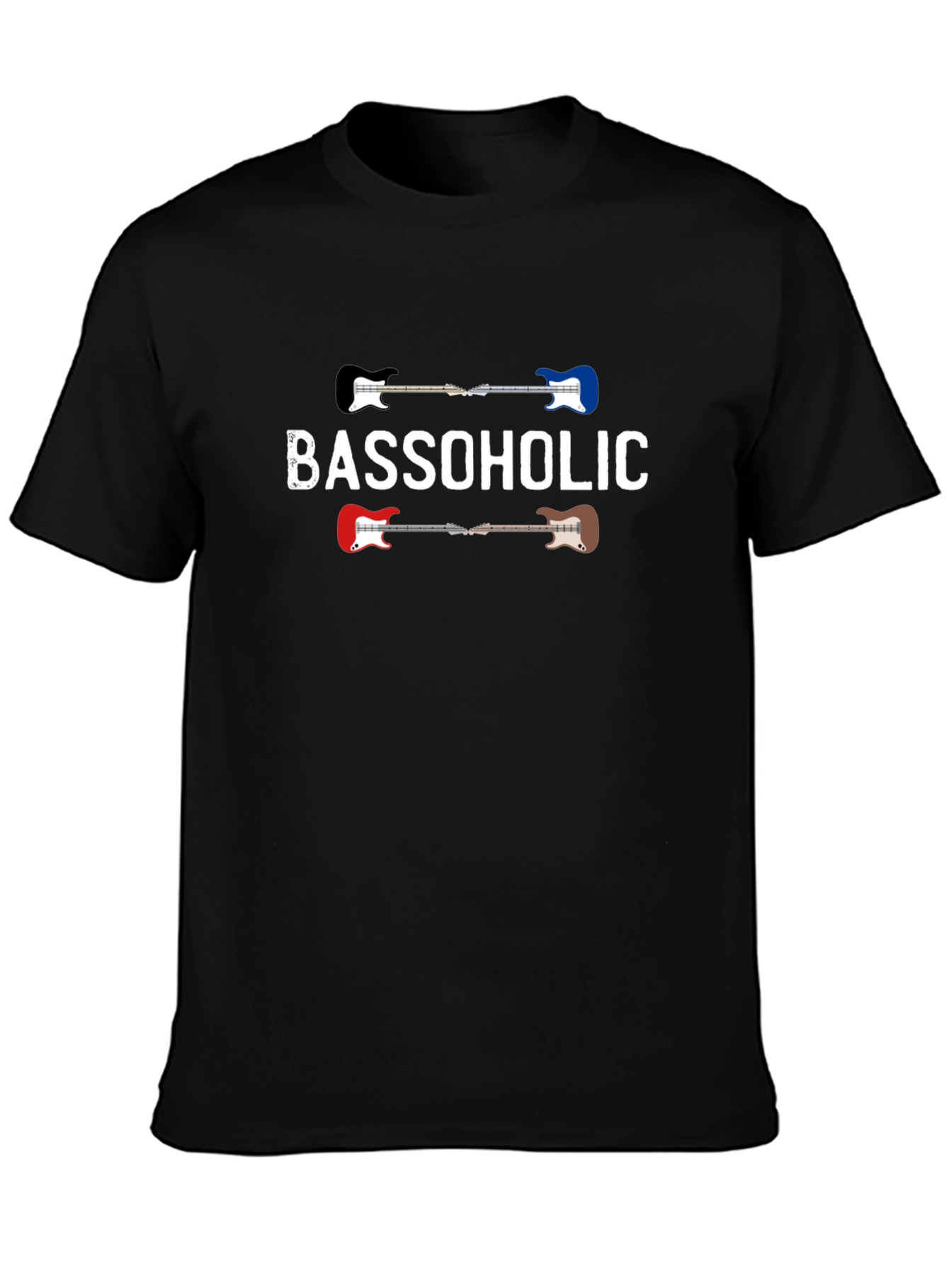 Bassoholic Guitar Graphic T-Shirt
