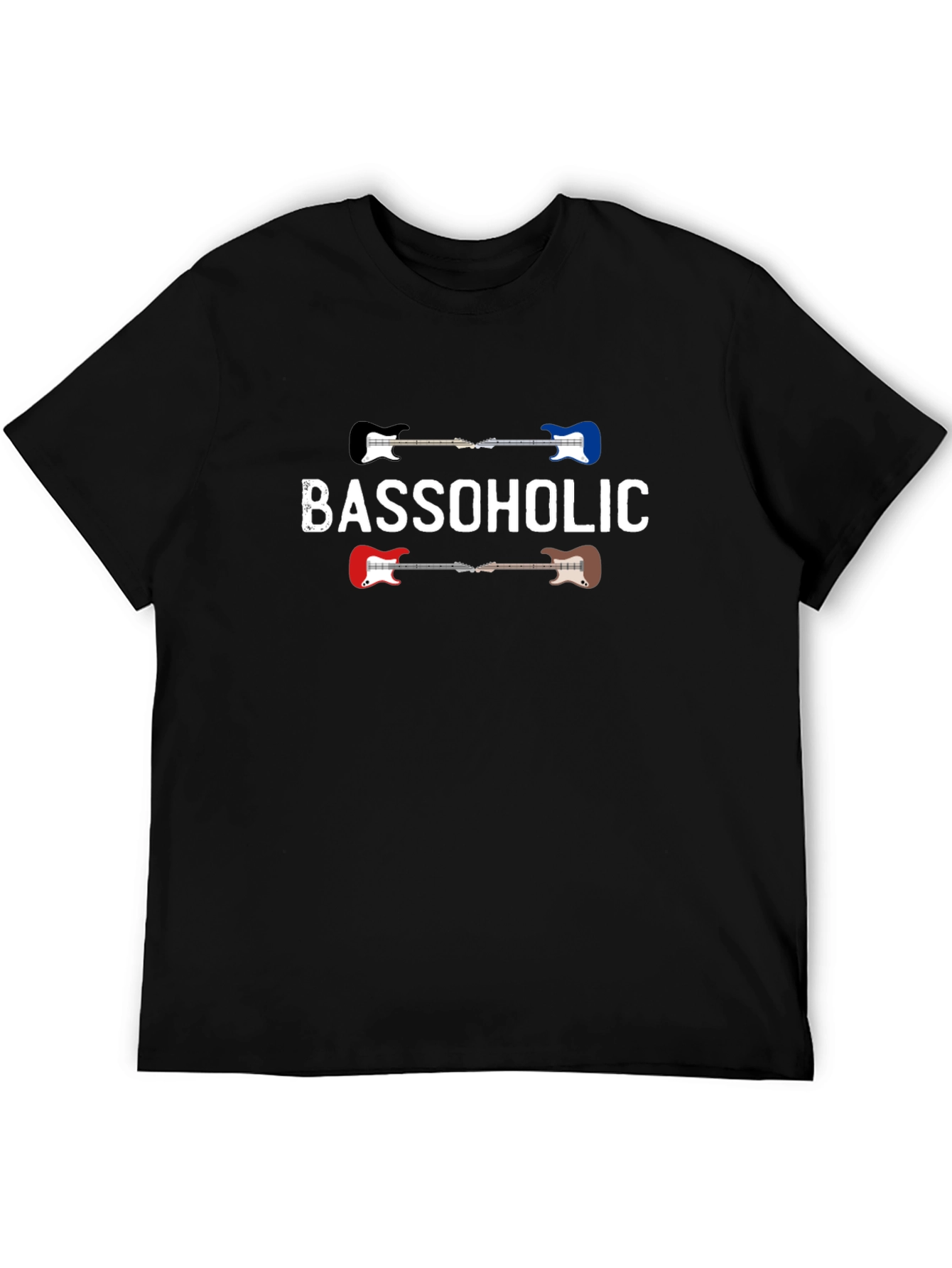 Bassoholic Guitar Graphic T-Shirt