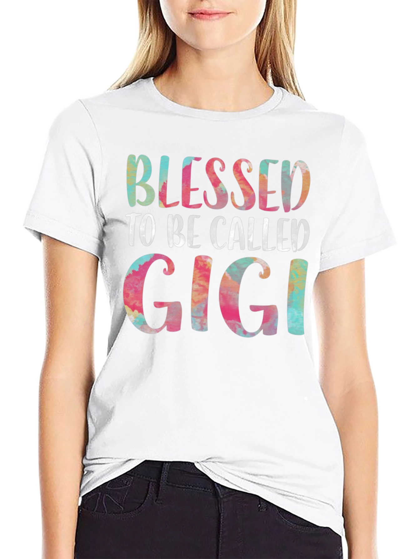 Blessed Gigi Graphic Tee - Black