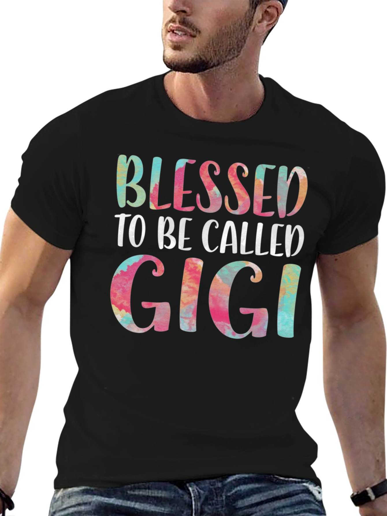 Blessed Gigi Graphic Tee - Black