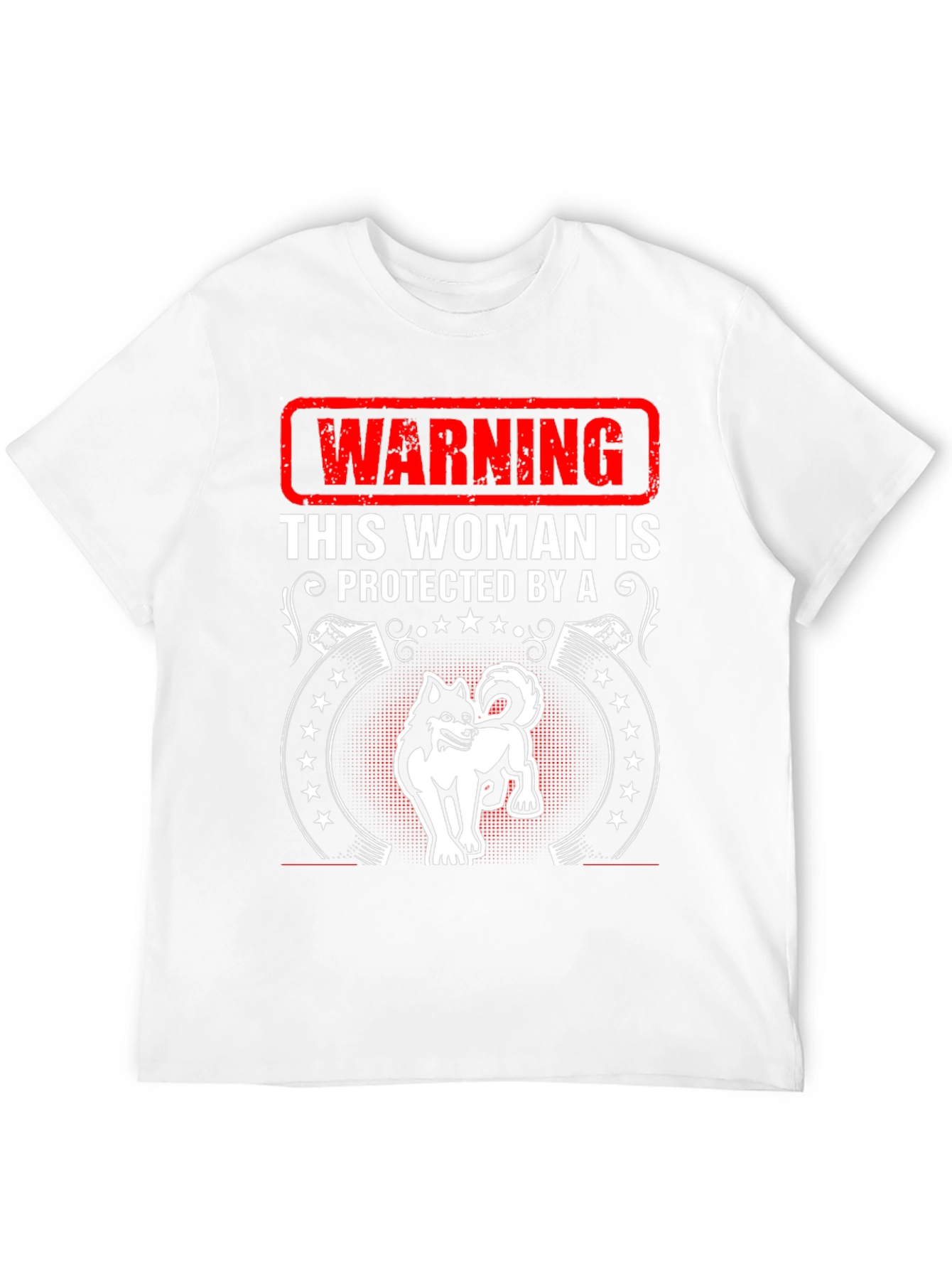 Warning Woman Protected By Dog T-Shirt