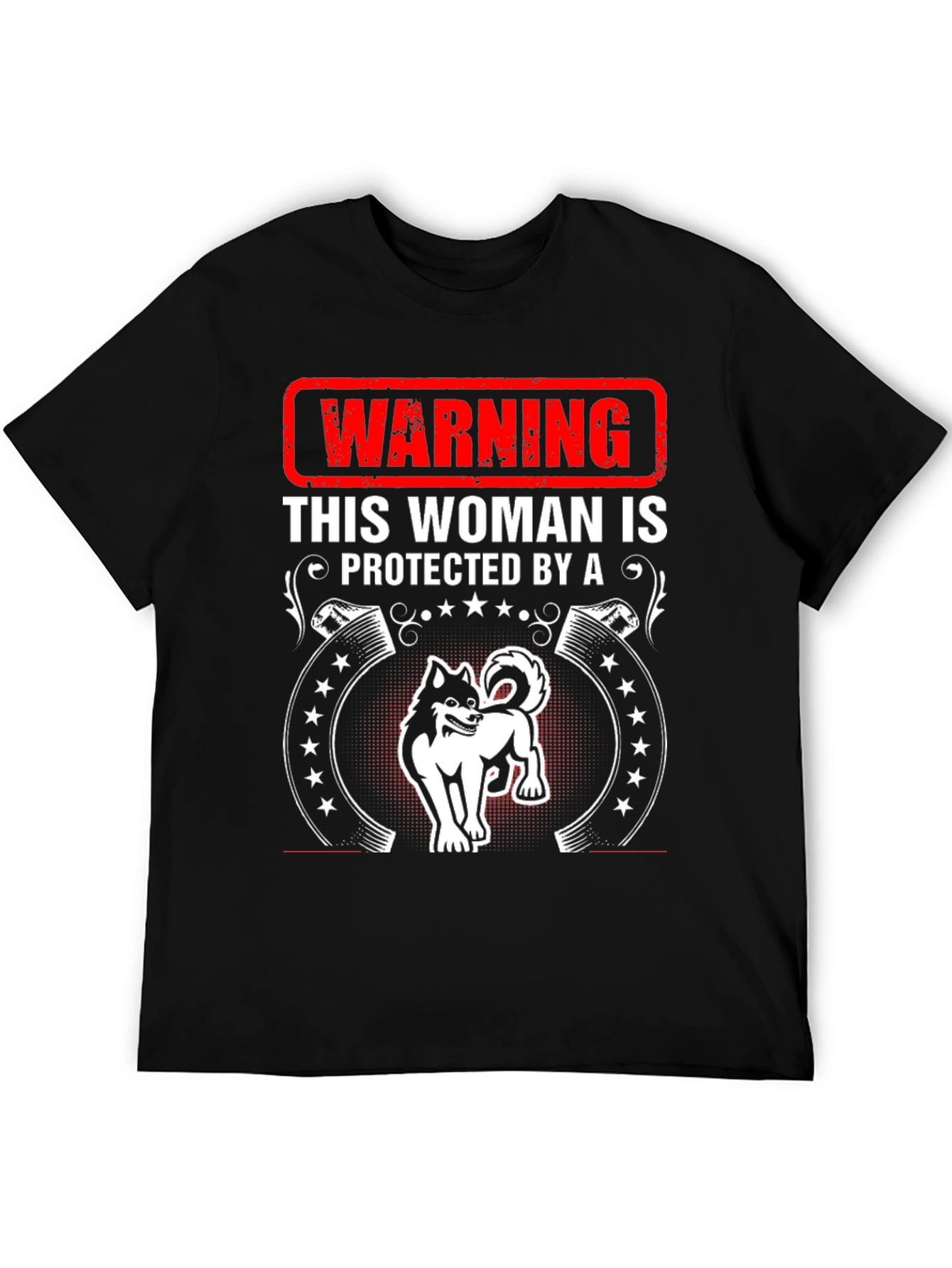 Warning Woman Protected By Dog T-Shirt
