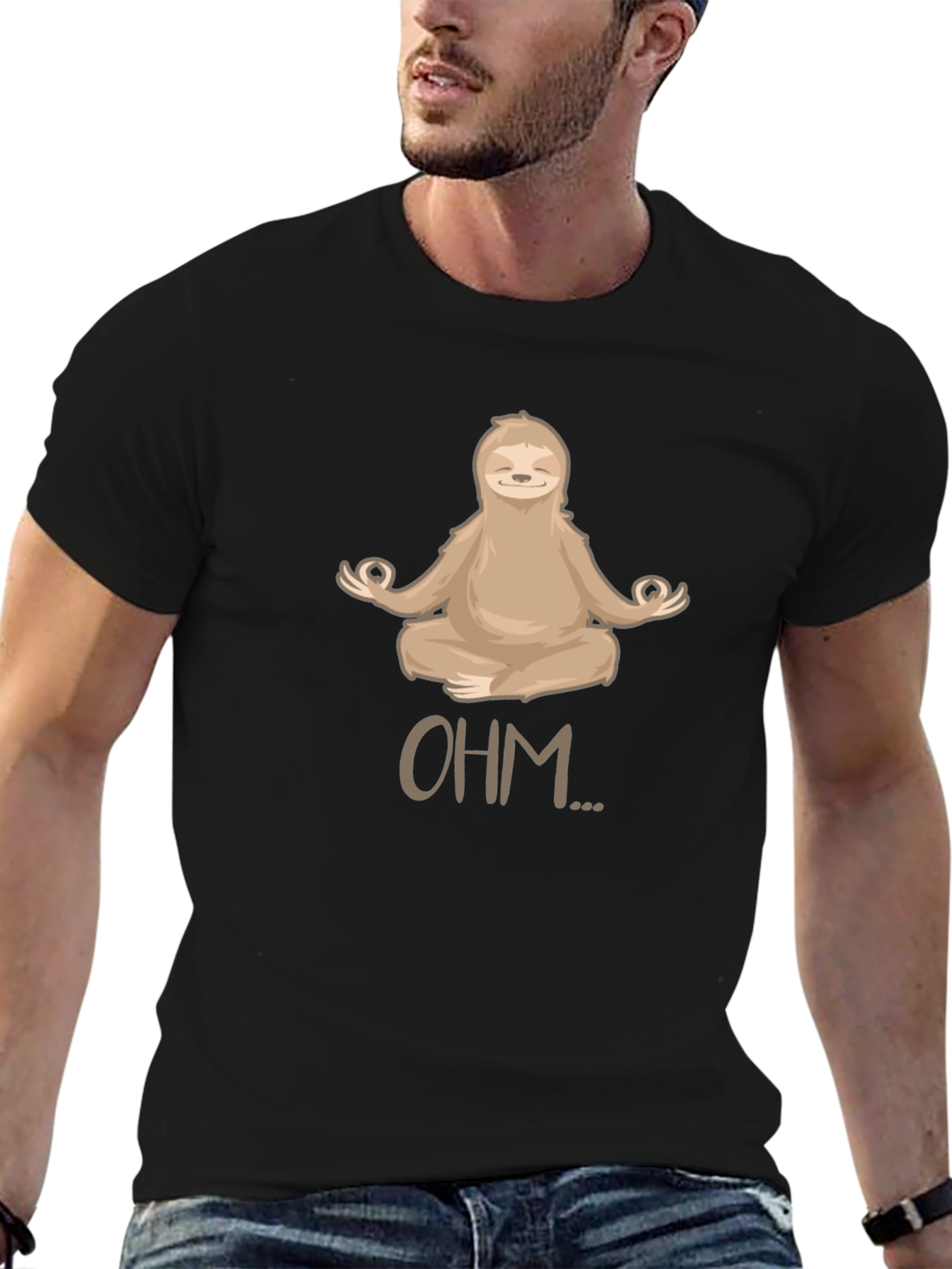 Sloth Ohm T-Shirt - Meditating Animal Tee