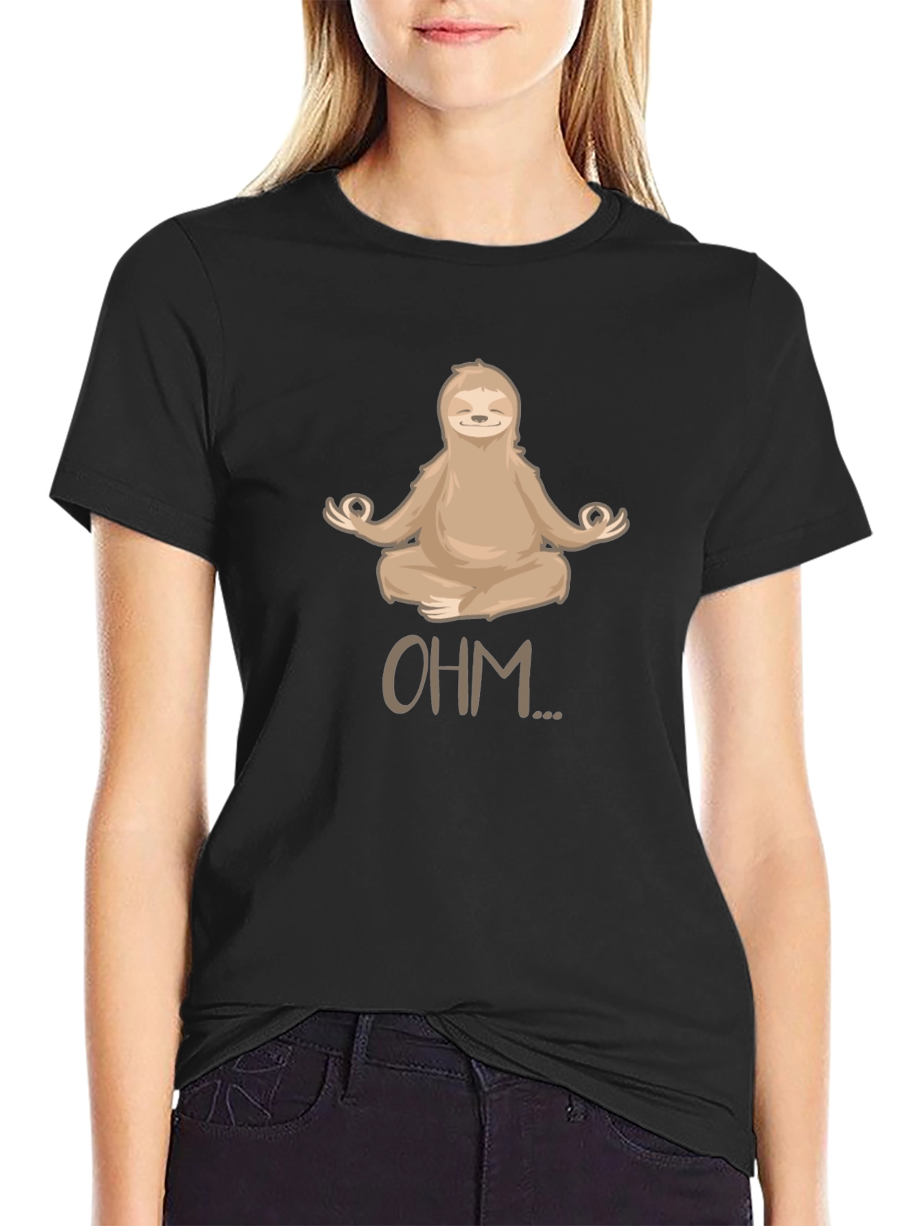 Sloth Ohm T-Shirt - Meditating Animal Tee