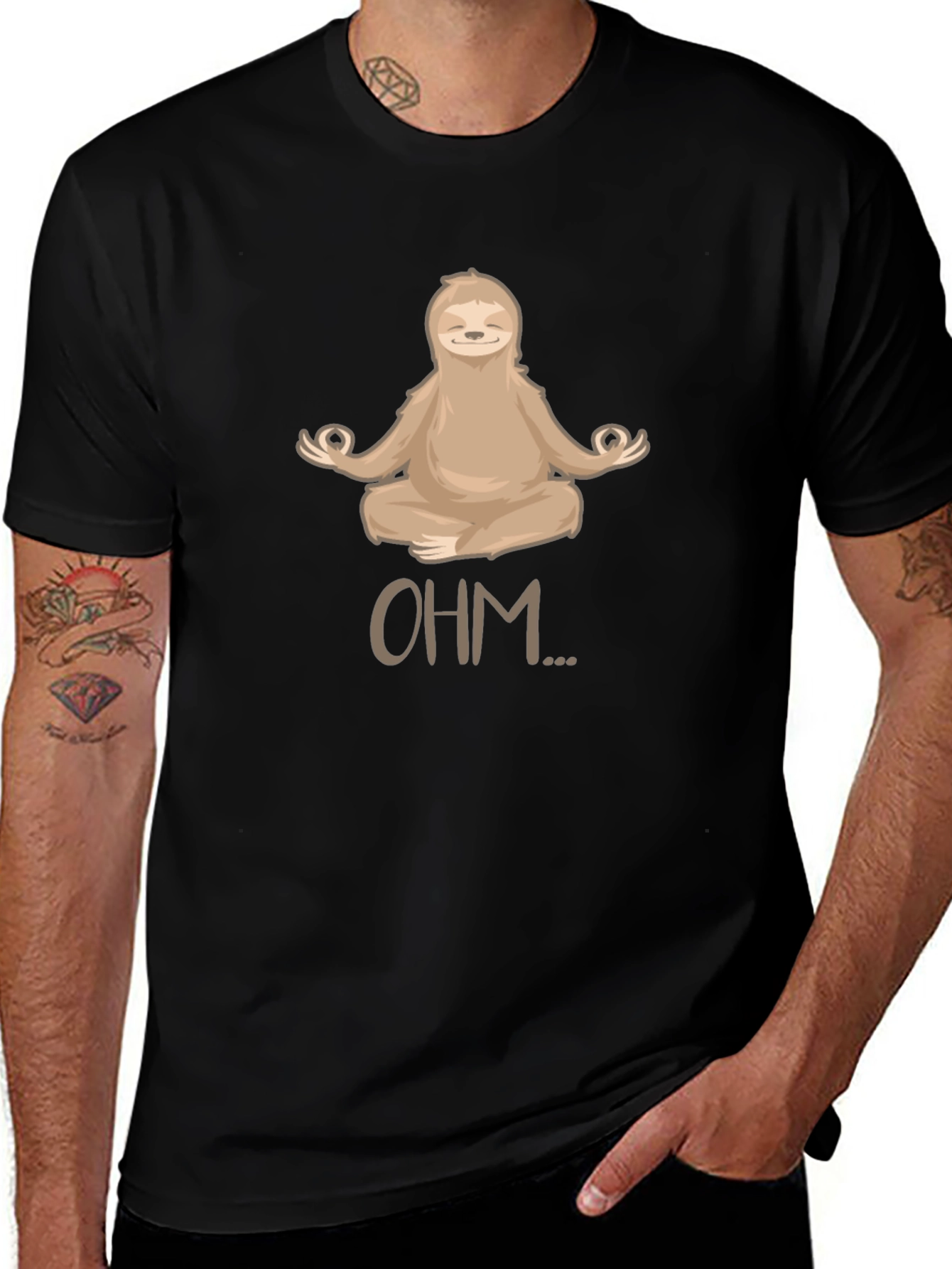 Sloth Ohm T-Shirt - Meditating Animal Tee