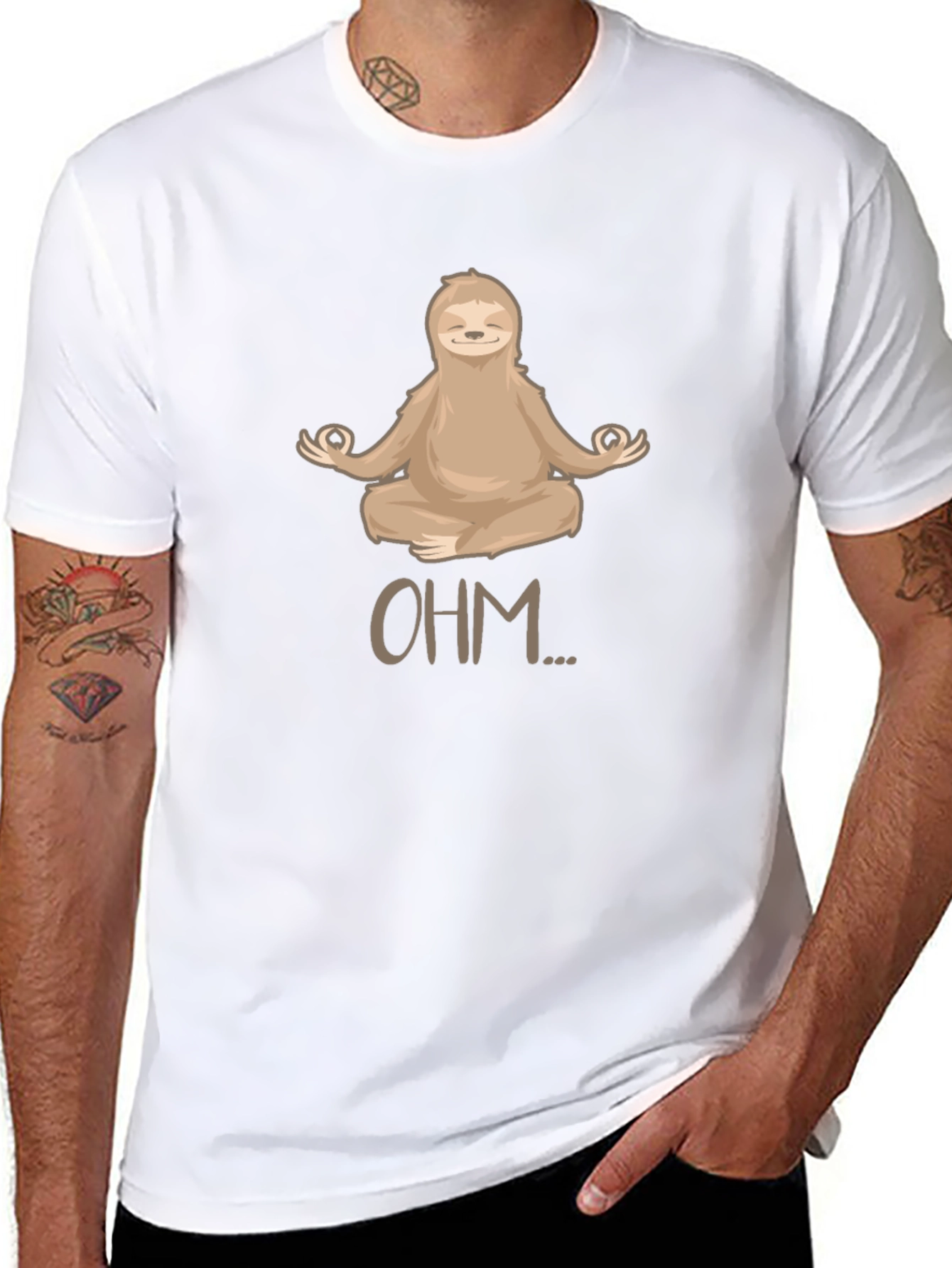 Sloth Ohm T-Shirt - Meditating Animal Tee
