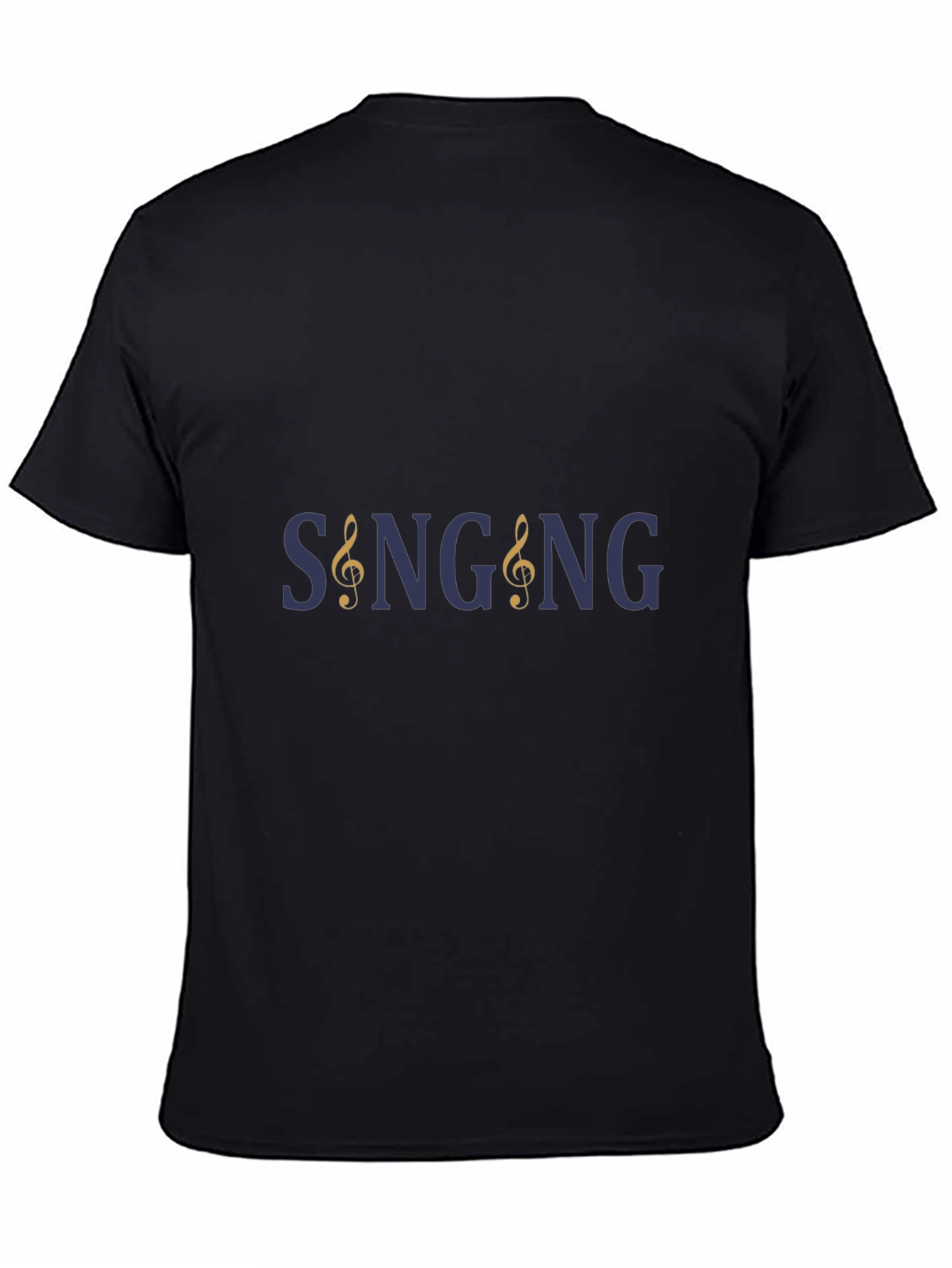 Singing Music Clef Graphic Tee - Black T-Shirt