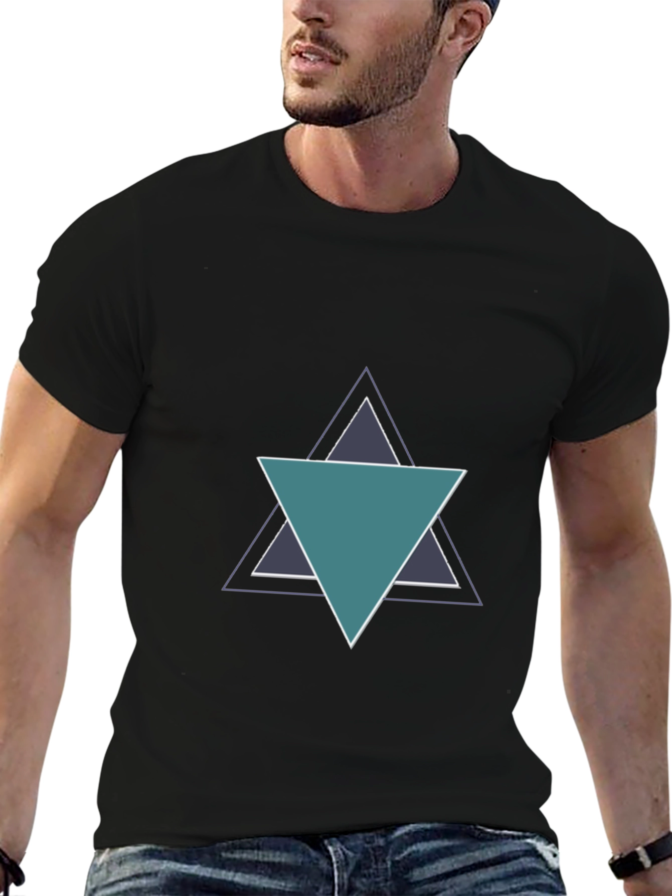 Geometric Triangle Tee - Modern Casual Style