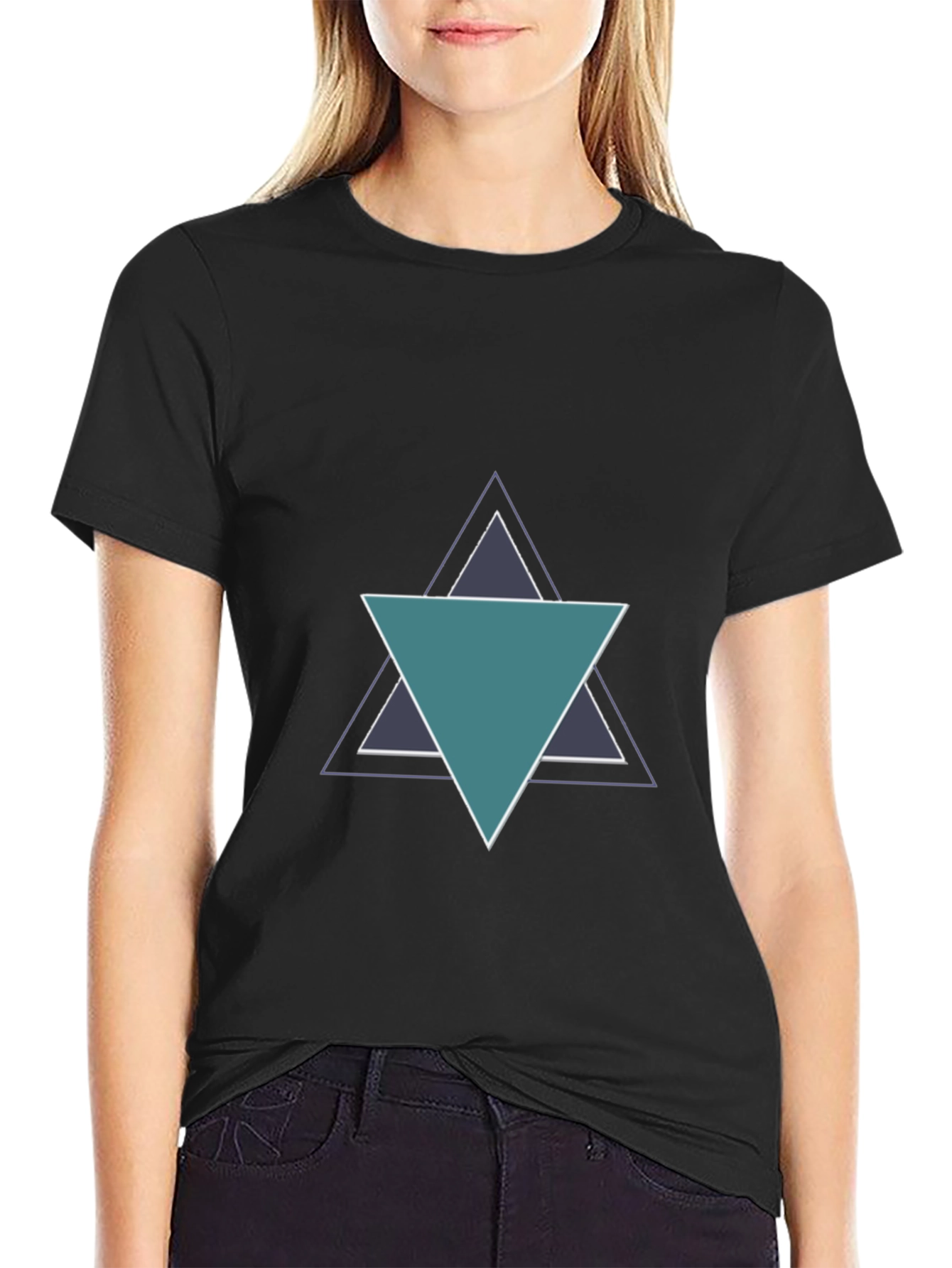 Geometric Triangle Tee - Modern Casual Style