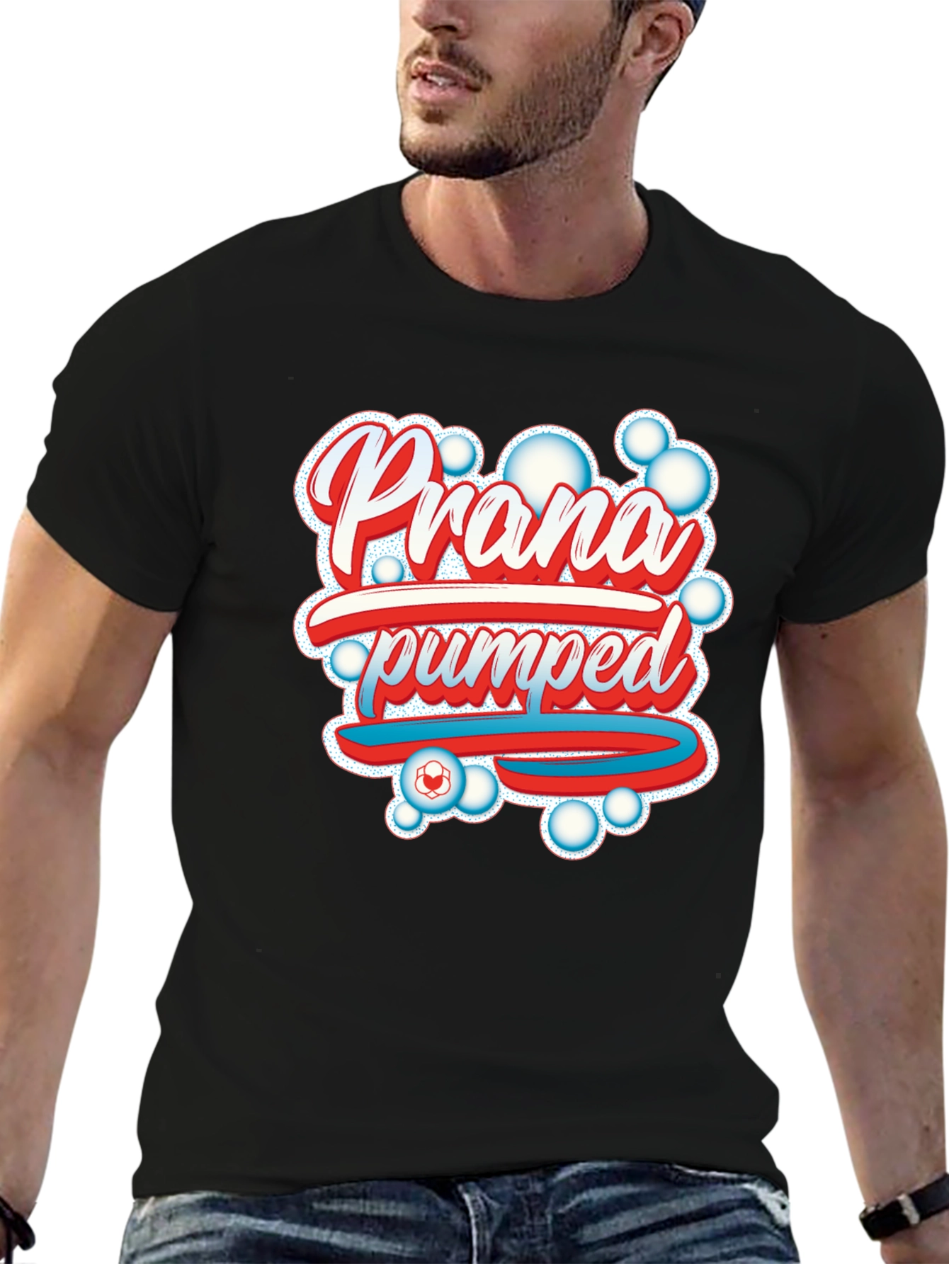 Prana Pumped Black Graphic Tee