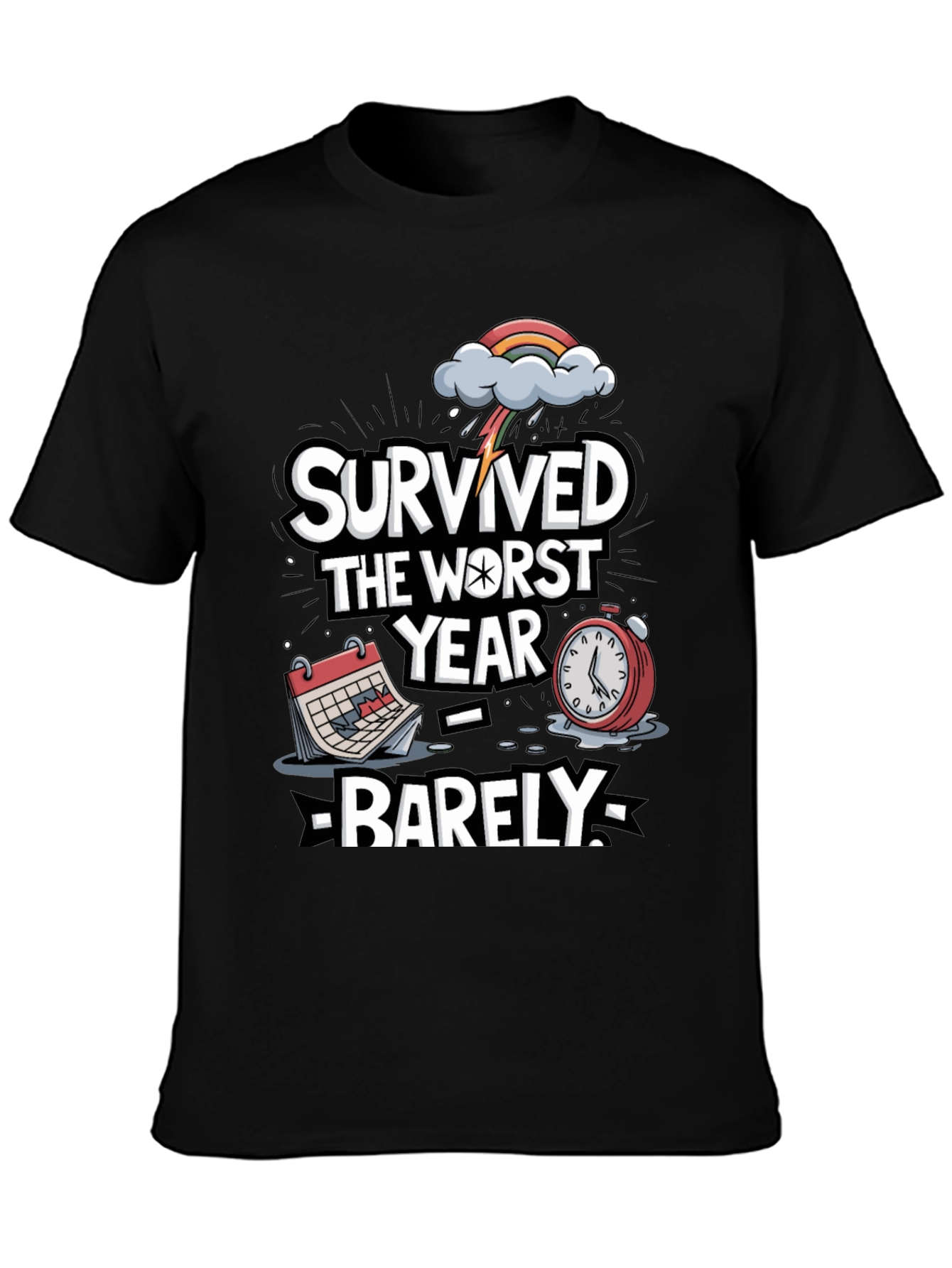Survived the Worst Year Barely Graphic T-Shirt