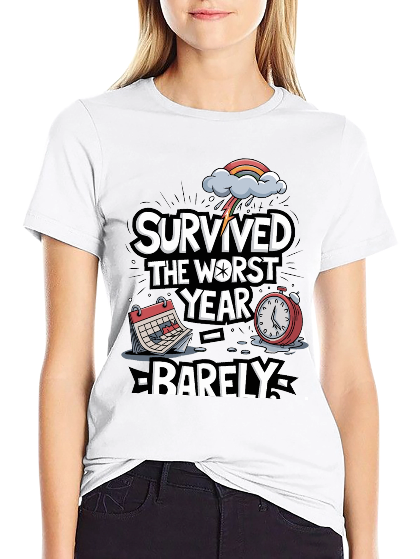 Survived the Worst Year Barely Graphic T-Shirt