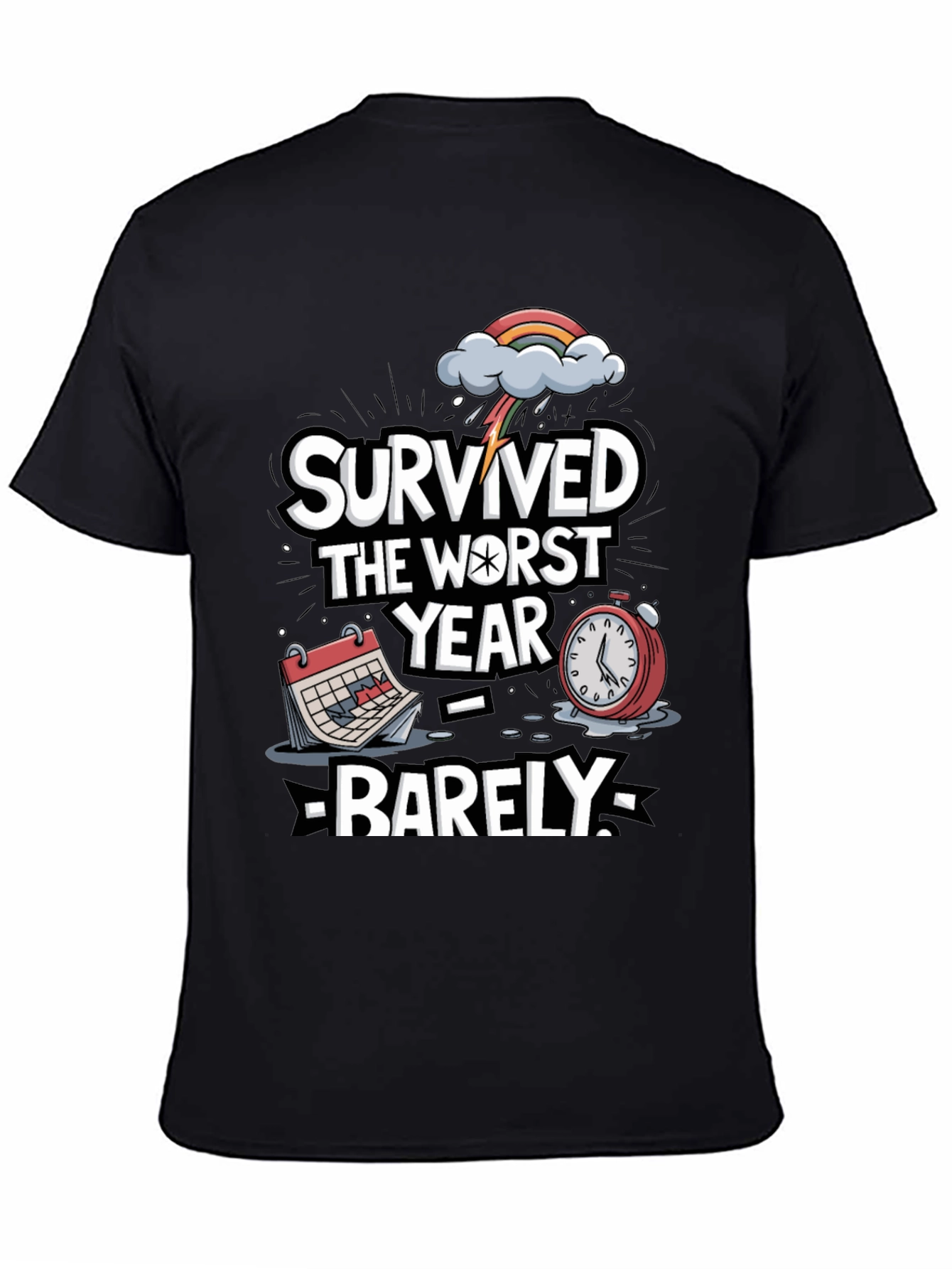 Survived the Worst Year Barely Graphic T-Shirt