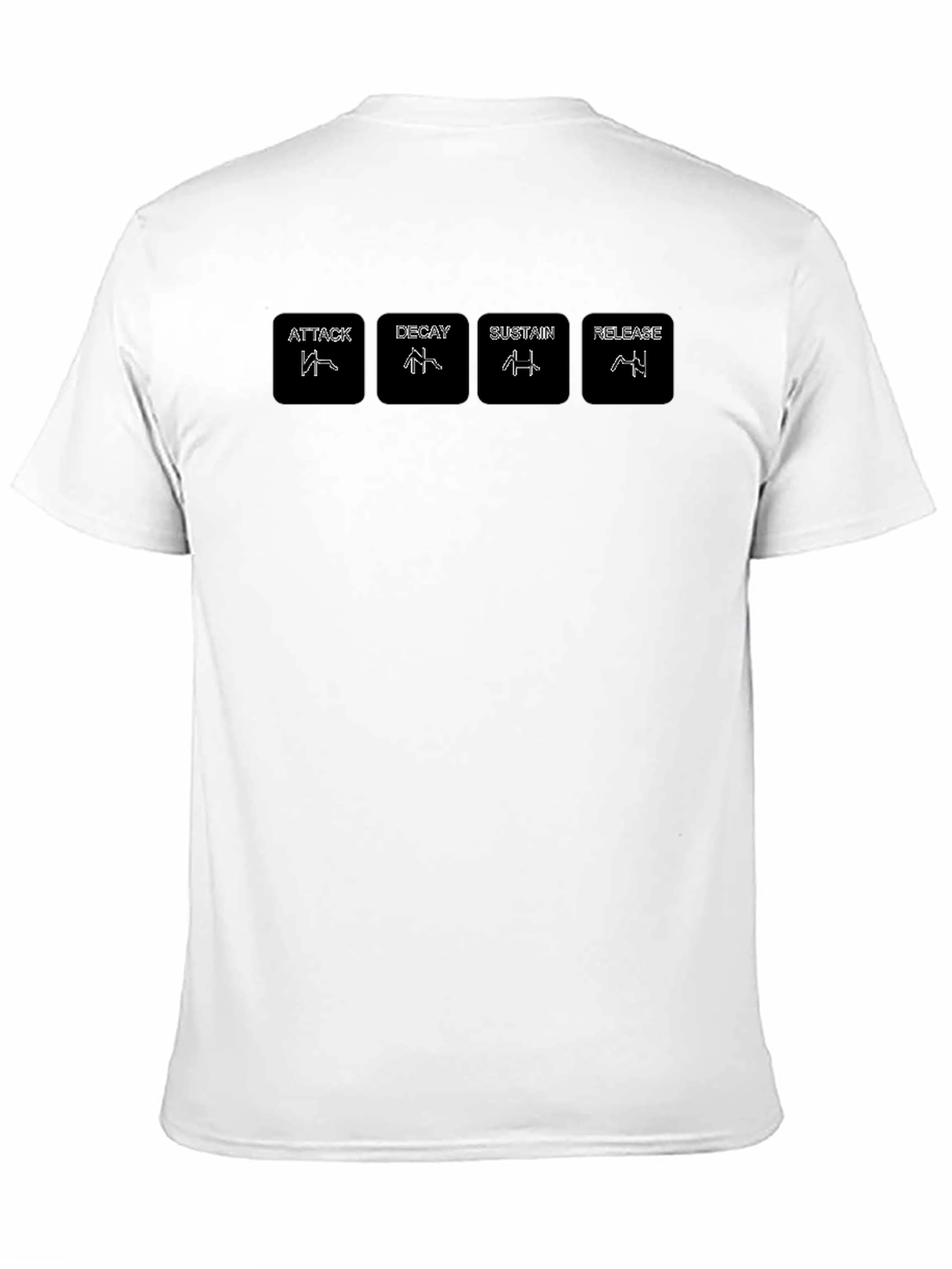 Synth ADSR Envelope Black T-Shirt