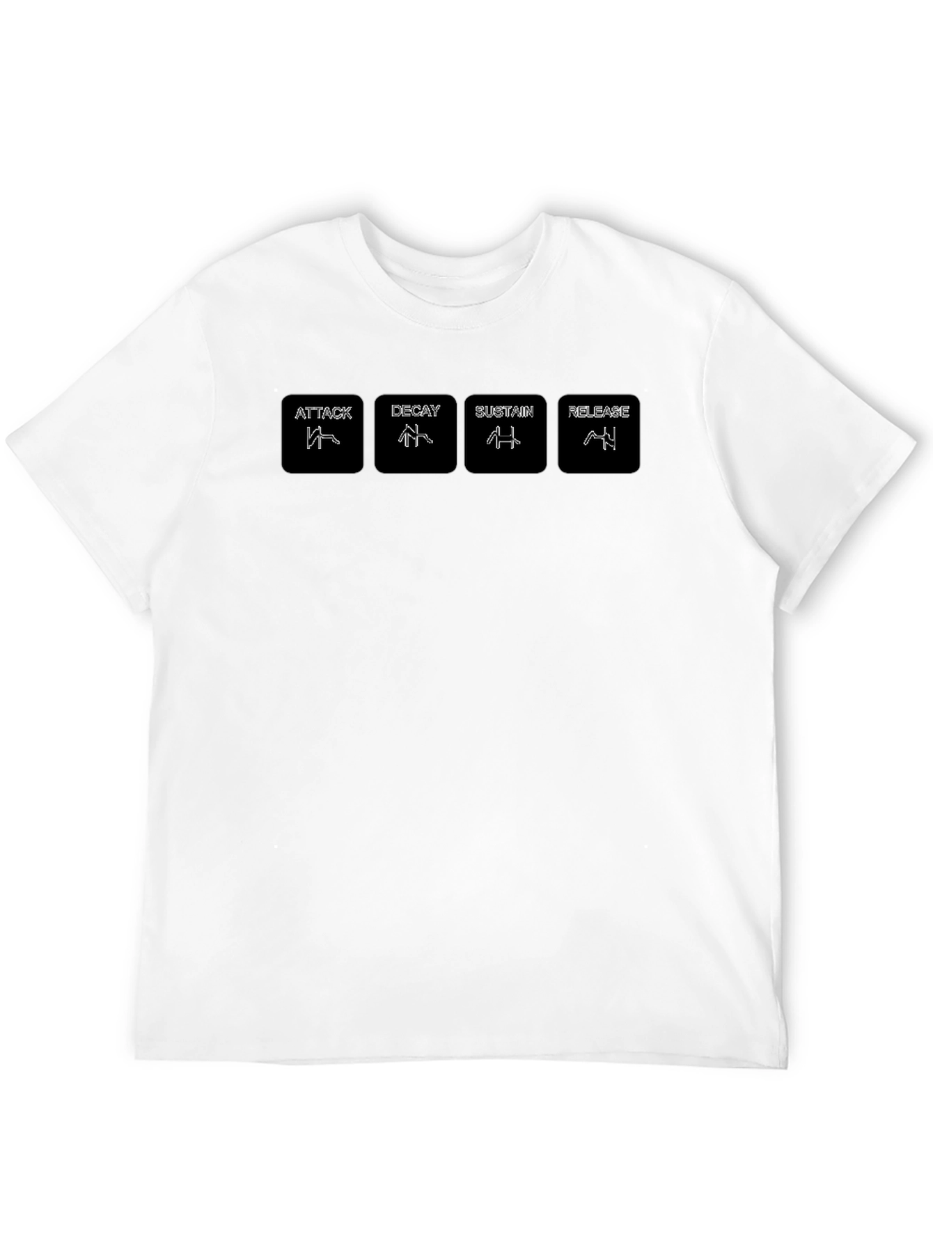 Synth ADSR Envelope Black T-Shirt