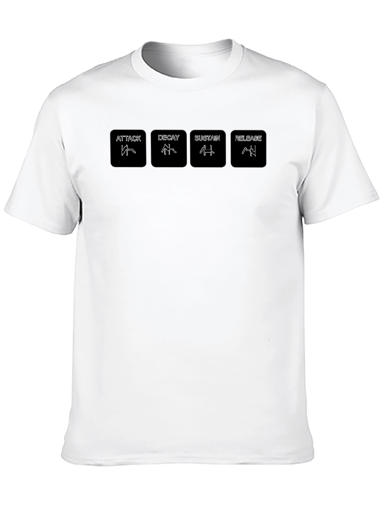Synth ADSR Envelope Black T-Shirt