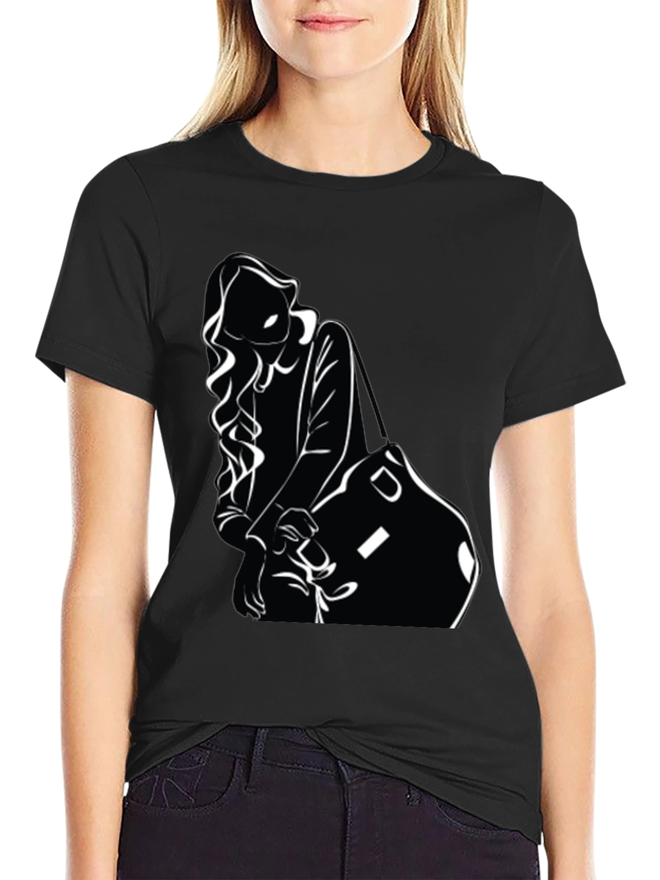 Stylish Woman Silhouette Graphic T-Shirt
