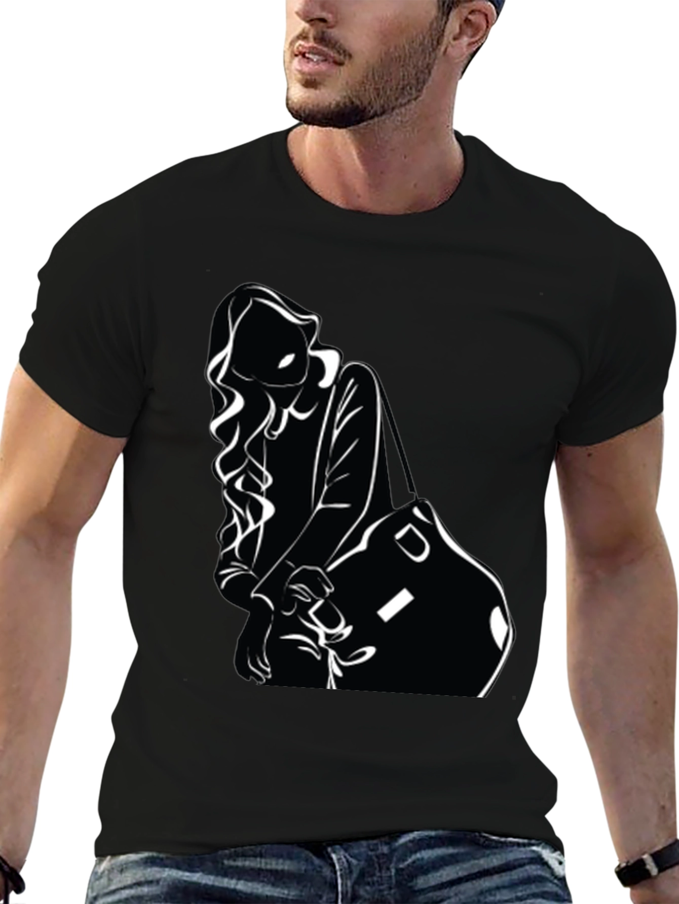 Stylish Woman Silhouette Graphic T-Shirt