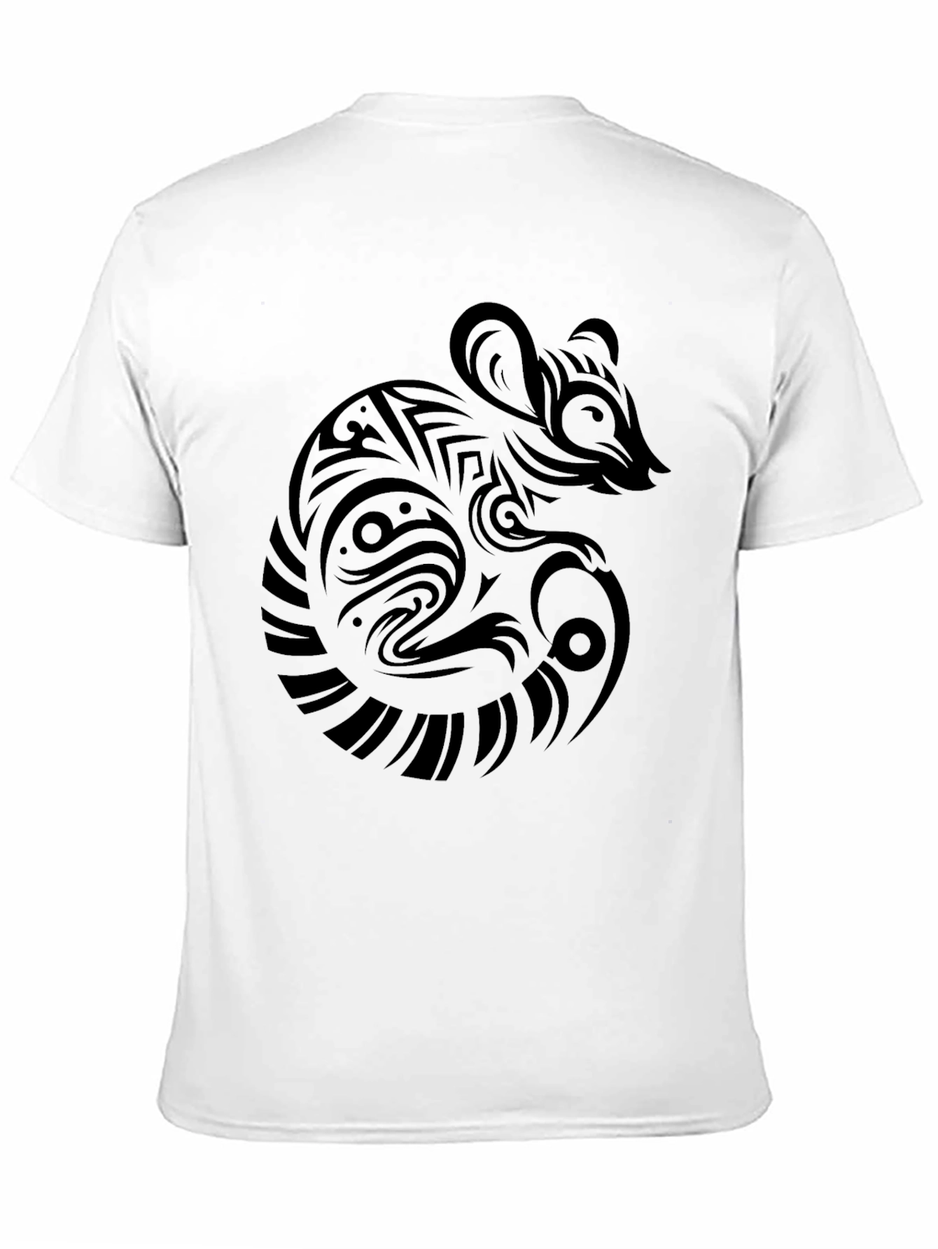 Tribal Rat Graphic Black T-Shirt