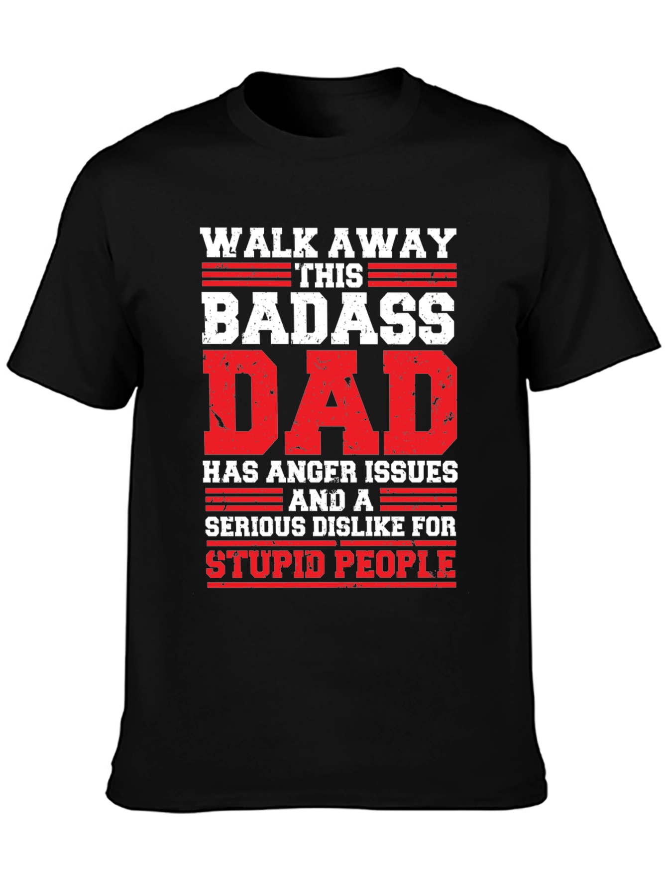 Badass Dad Graphic T-Shirt - Black