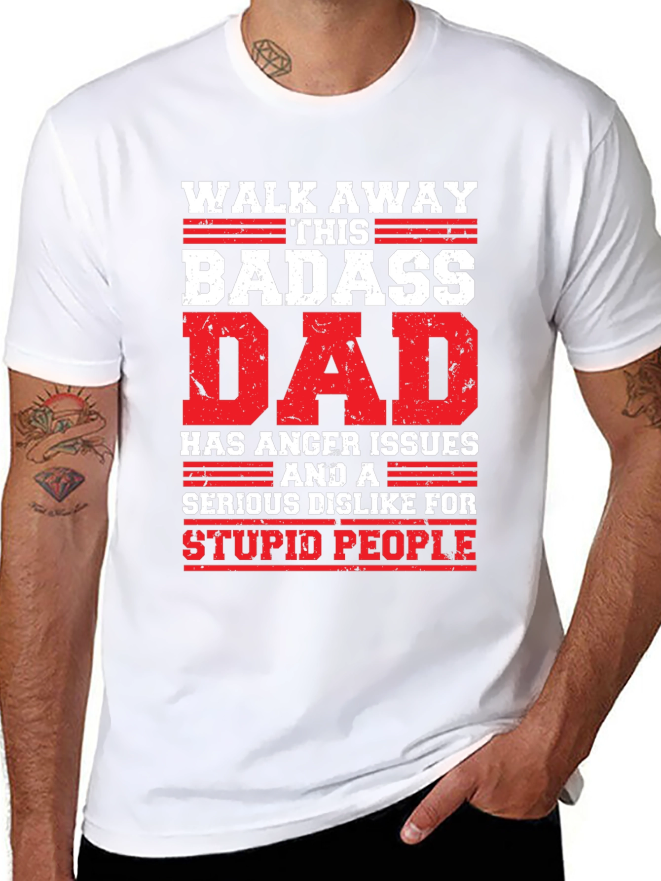 Badass Dad Graphic T-Shirt - Black