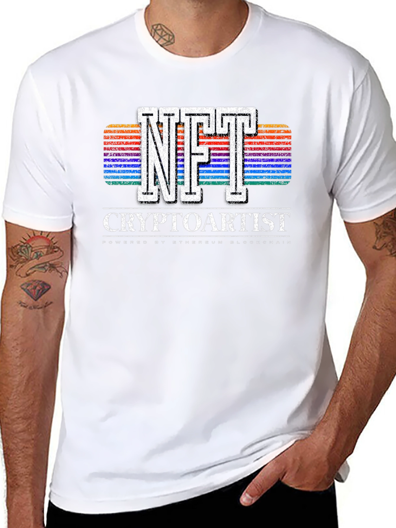 NFT Cryptoartist Graphic Tee - Blockchain Design