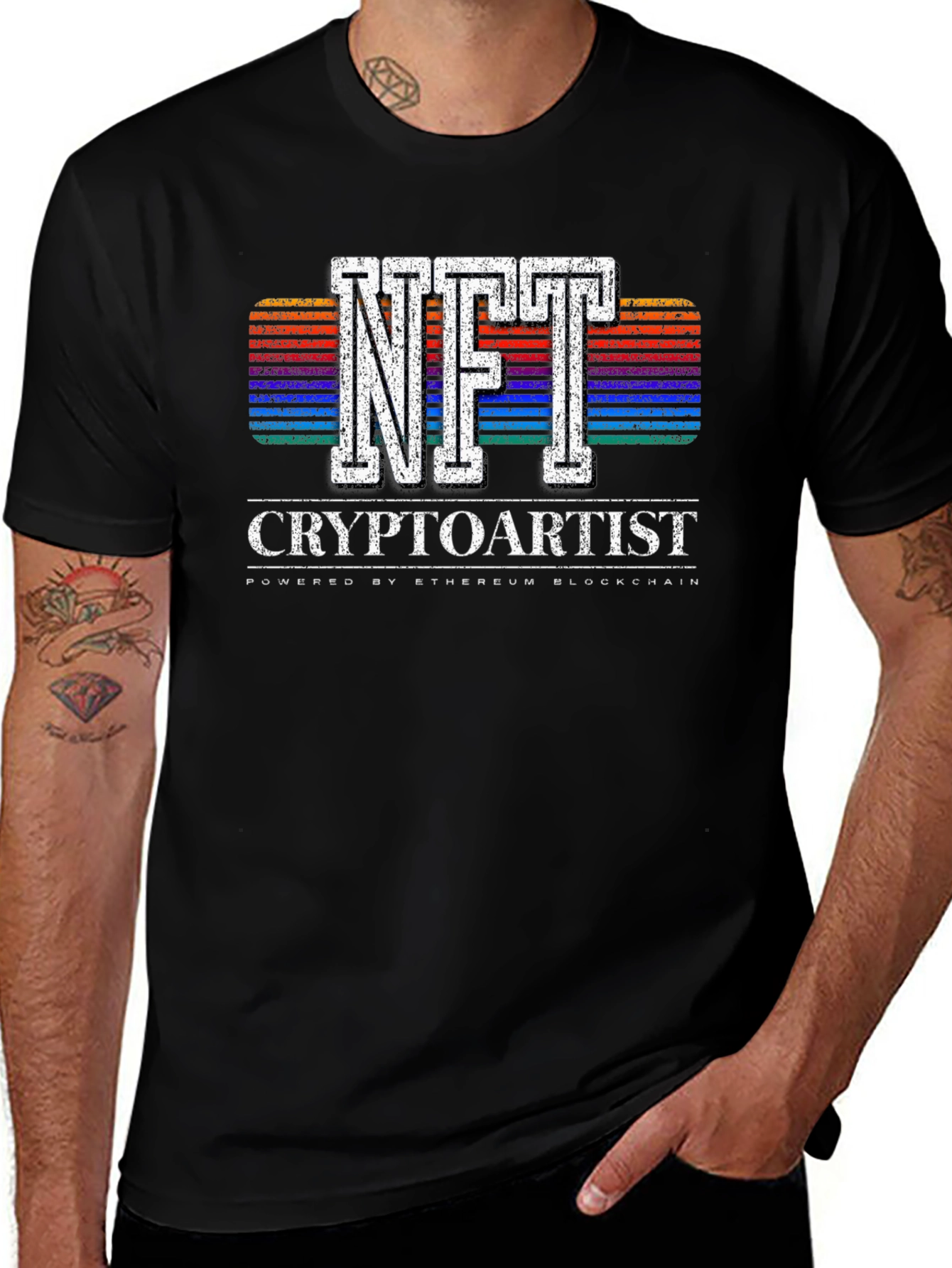 NFT Cryptoartist Graphic Tee - Blockchain Design