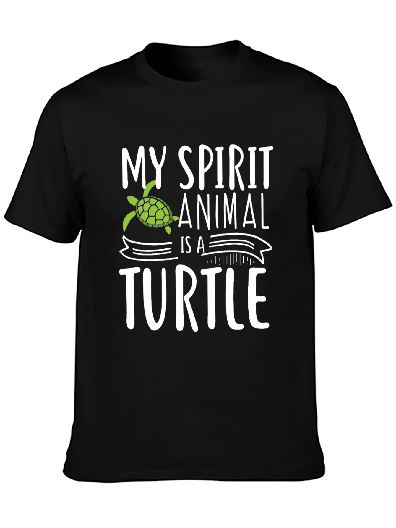 My Spirit Animal Is A Turtle Black T-Shirt