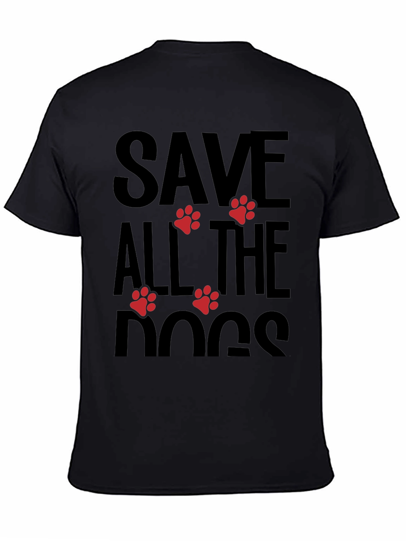Save All The Dogs Graphic Tee - Black