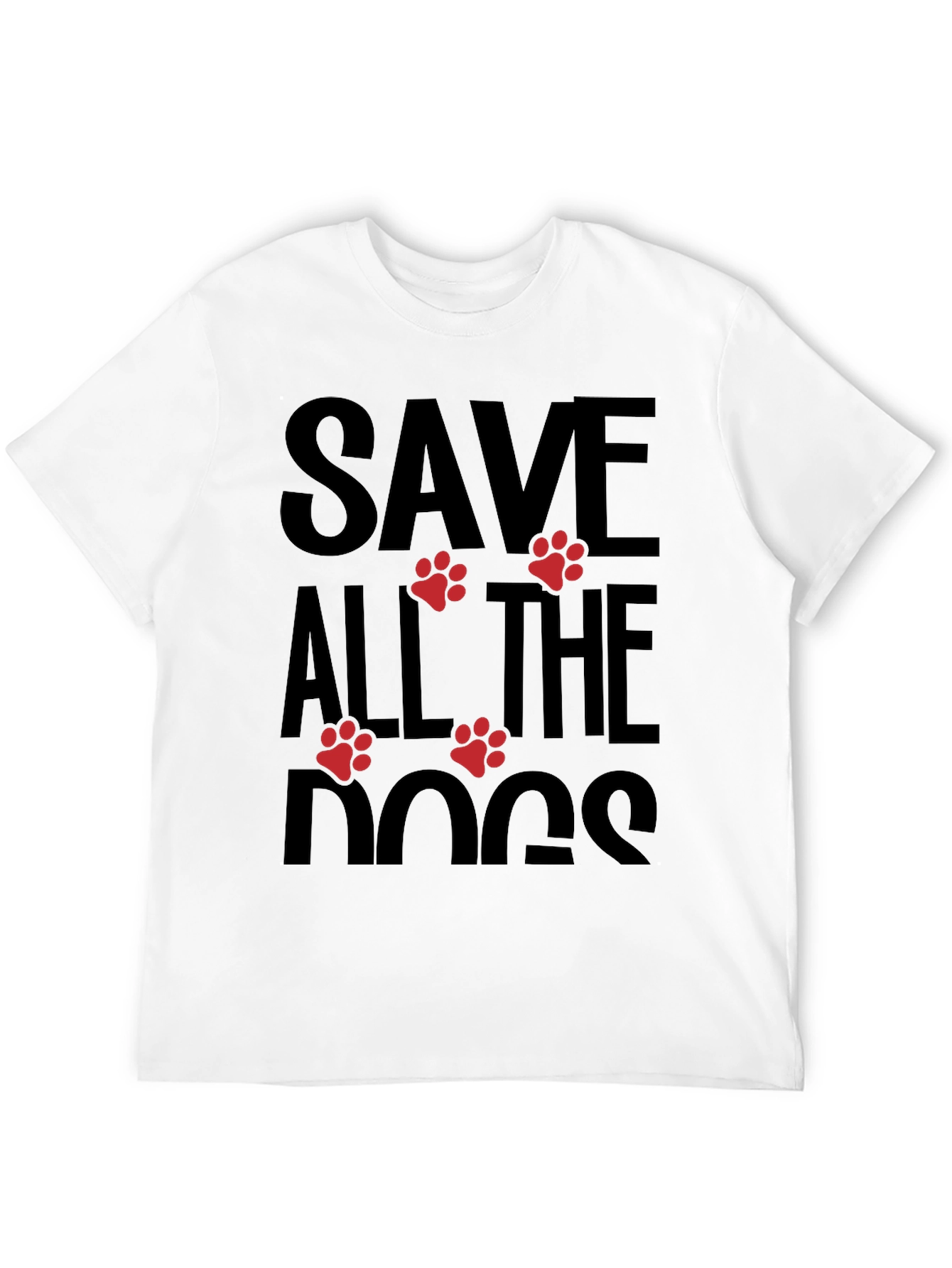 Save All The Dogs Graphic Tee - Black