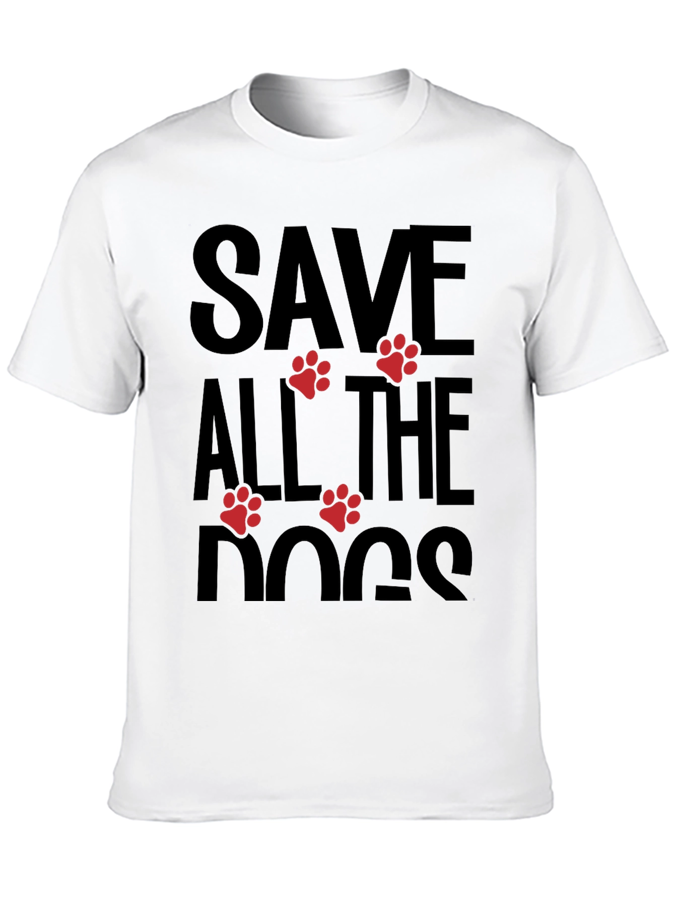 Save All The Dogs Graphic Tee - Black