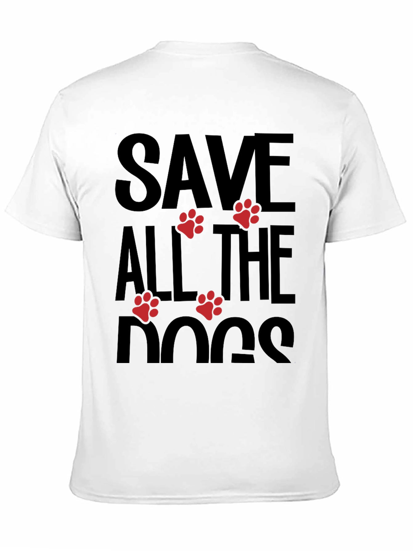 Save All The Dogs Graphic Tee - Black