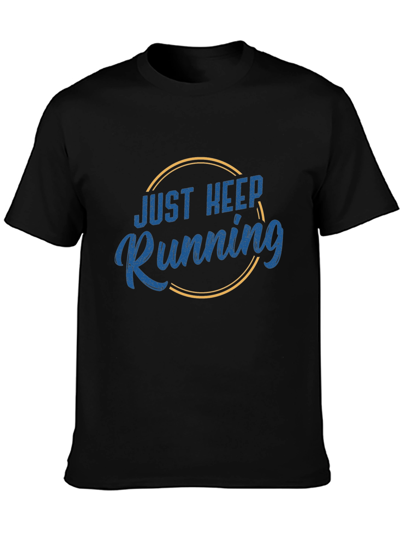 Just Keep Running Graphic T-Shirt - Mens Black Tee