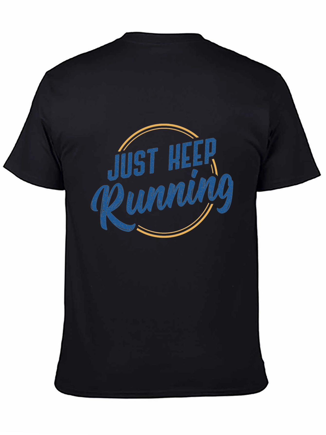 Just Keep Running Graphic T-Shirt - Mens Black Tee