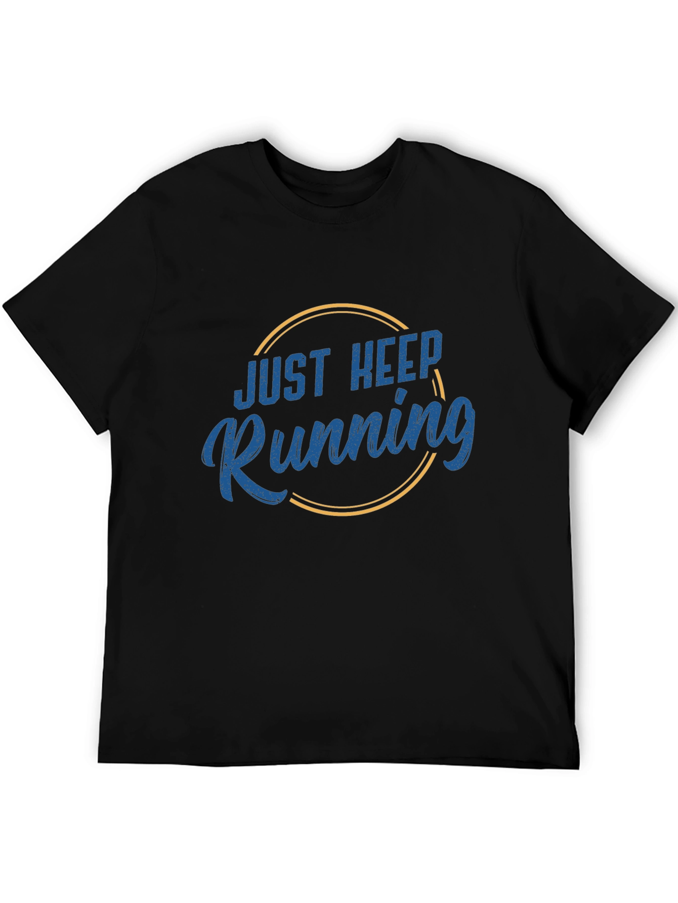Just Keep Running Graphic T-Shirt - Mens Black Tee