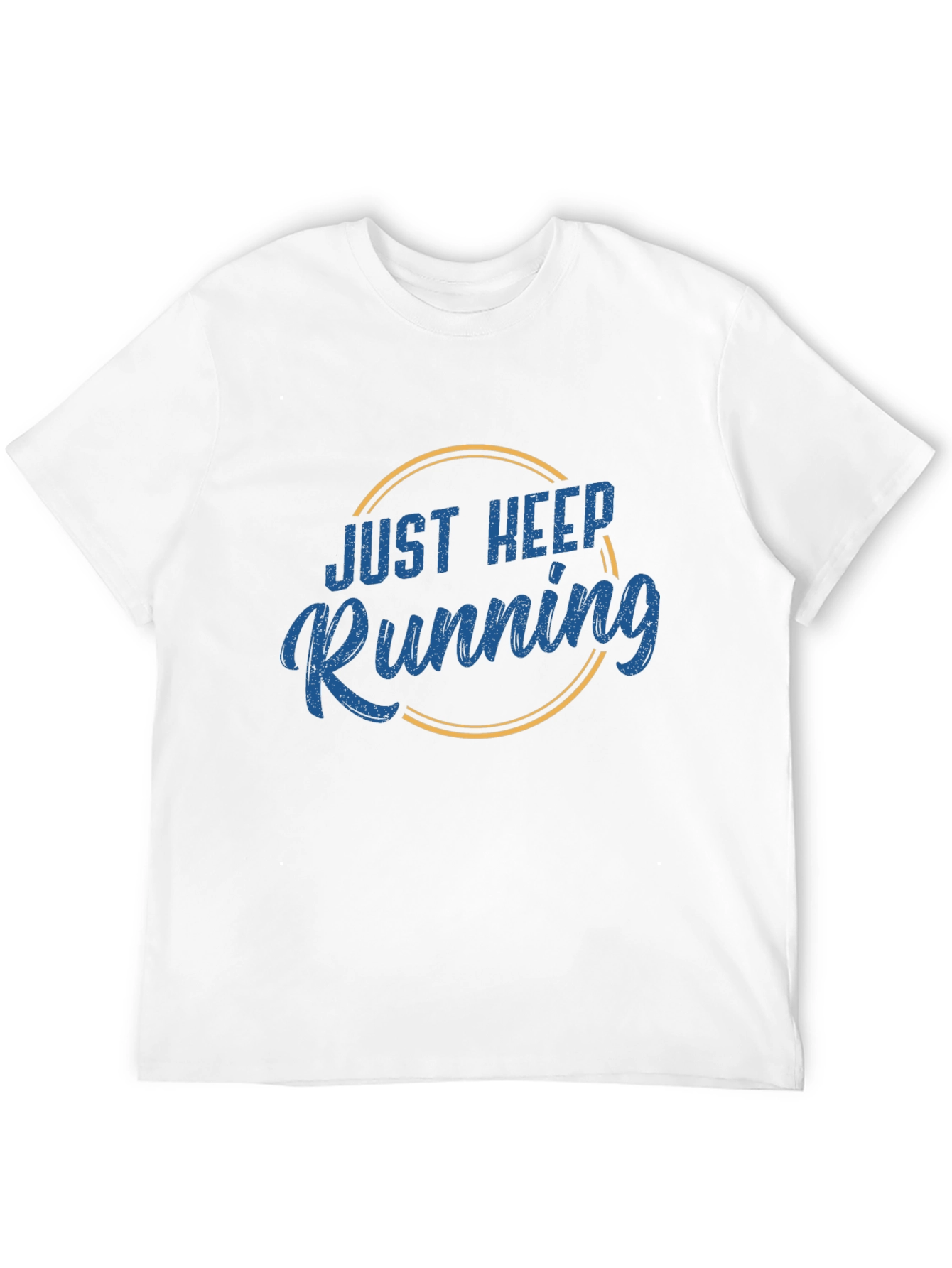 Just Keep Running Graphic T-Shirt - Mens Black Tee