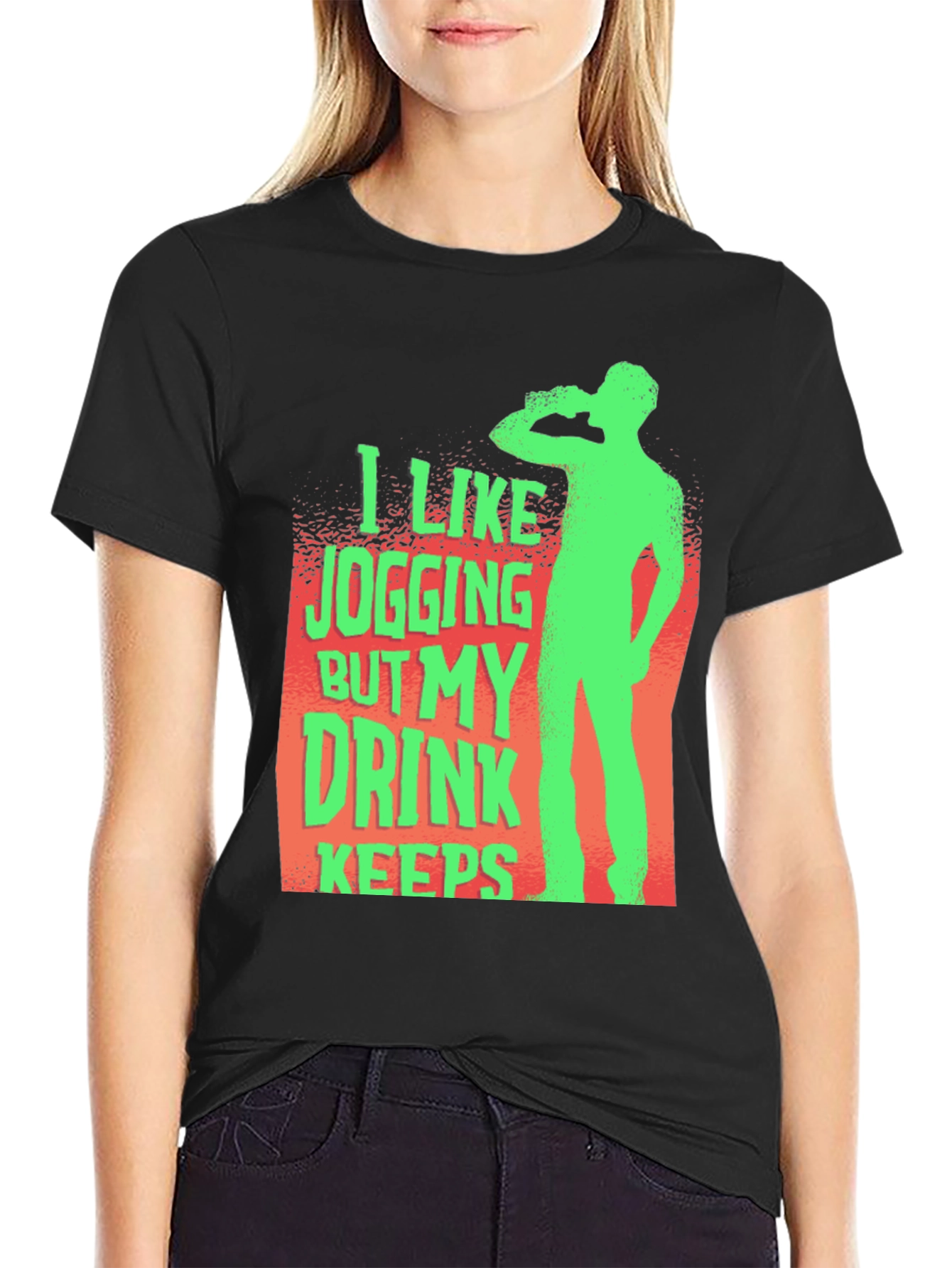 Funny Jogging Drink Mens T-Shirt