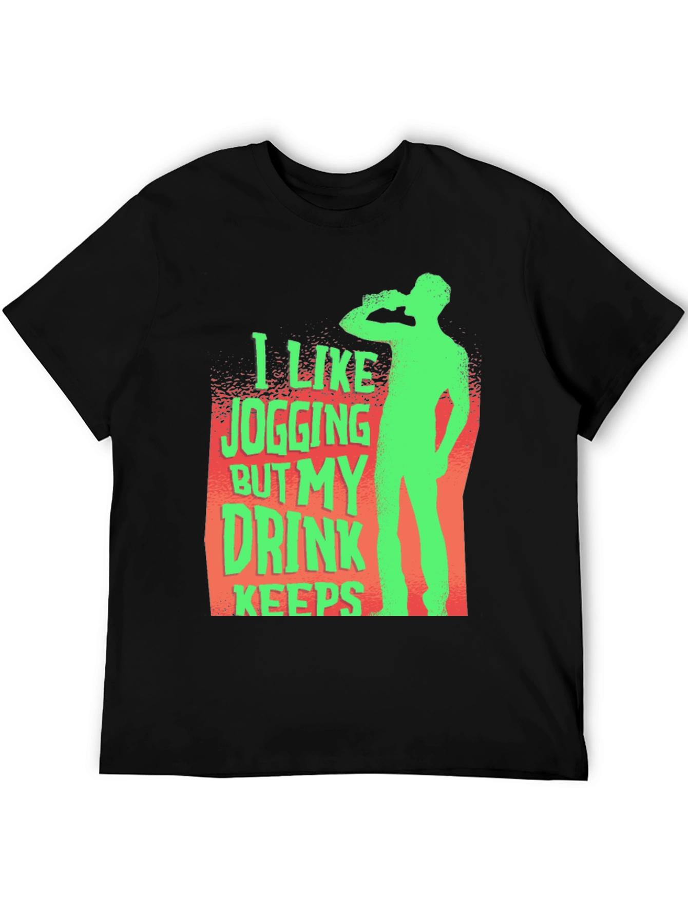 Funny Jogging Drink Mens T-Shirt